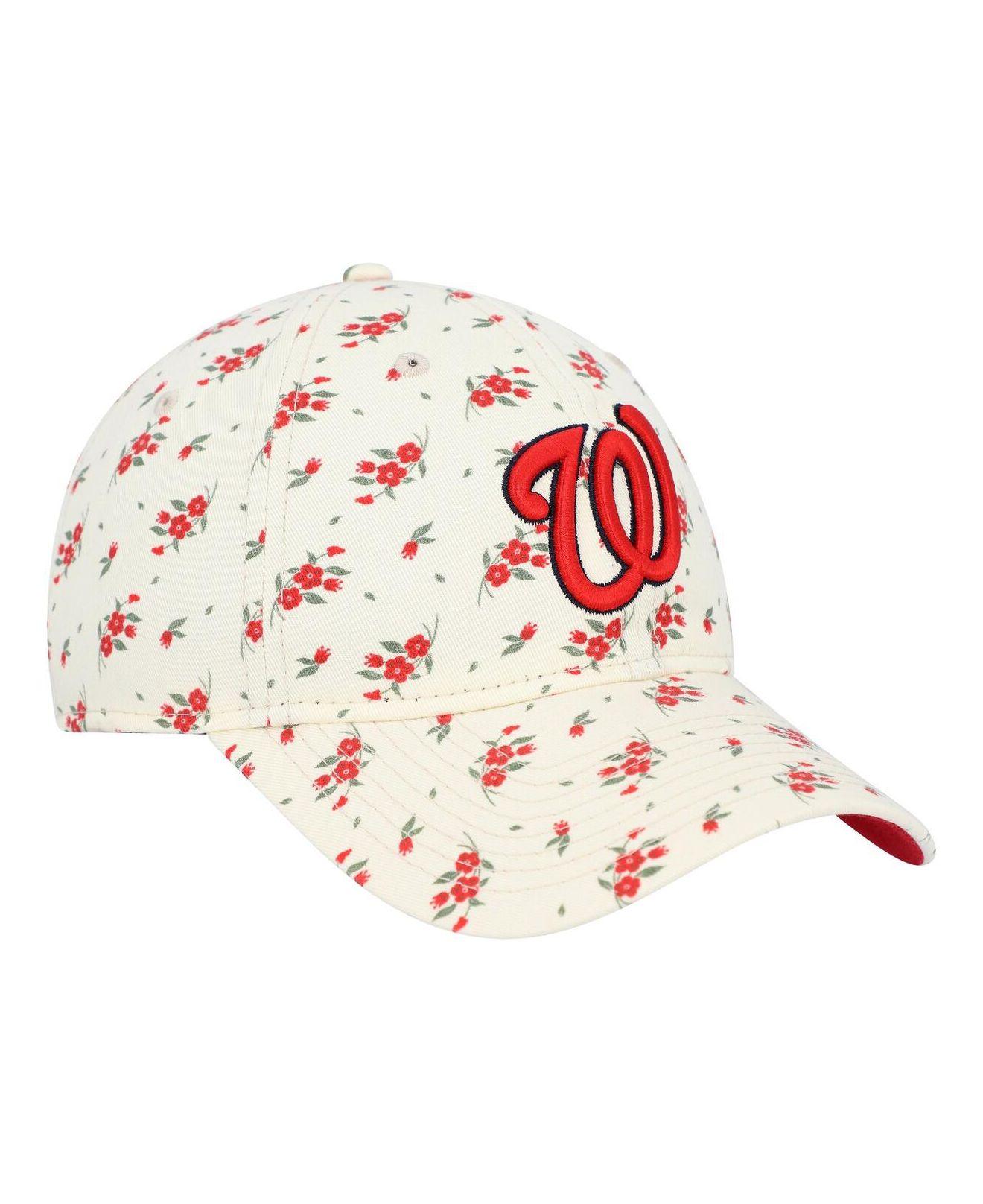 Women's Washington Nationals New Era Cream Floral 9TWENTY