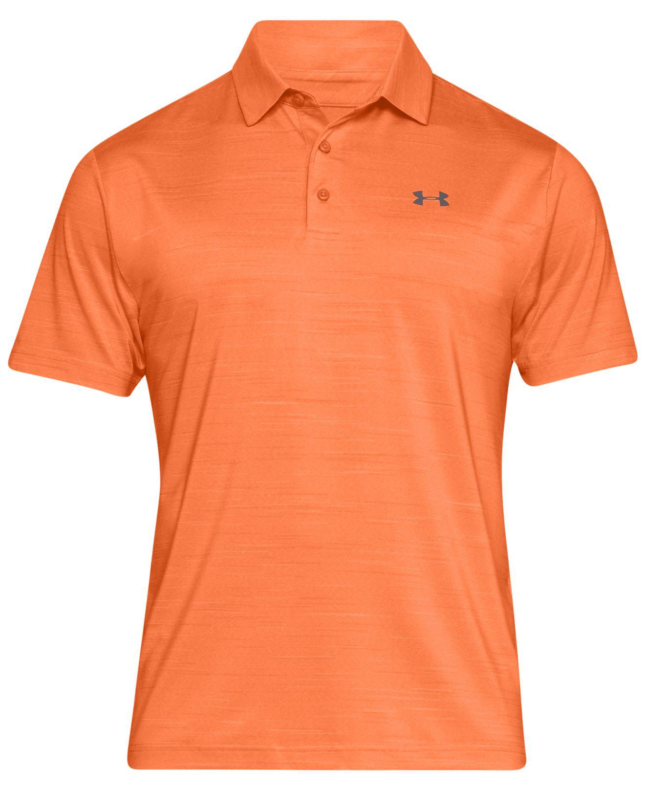 under armour orange polo