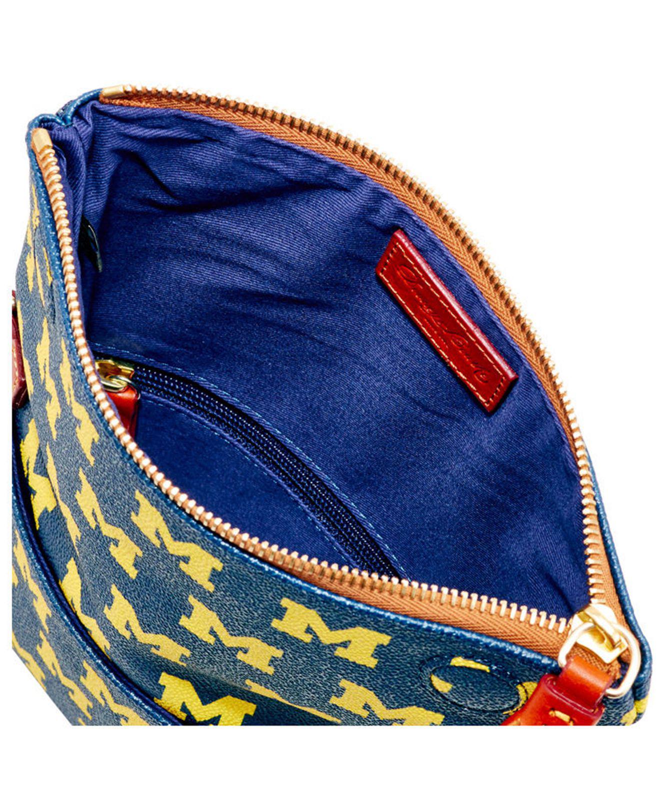 Dooney Bourke Michigan Wolverines Foldover Crossbody Purse in