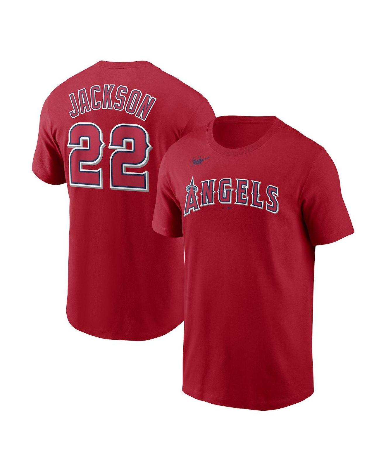 Nike Bo Jackson Red California Angels Cooperstown Collection Name And ...