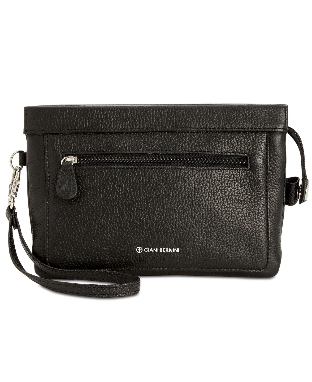 Giani Bernini Softy Leather Crossbody Wallet, Created For Macy's in