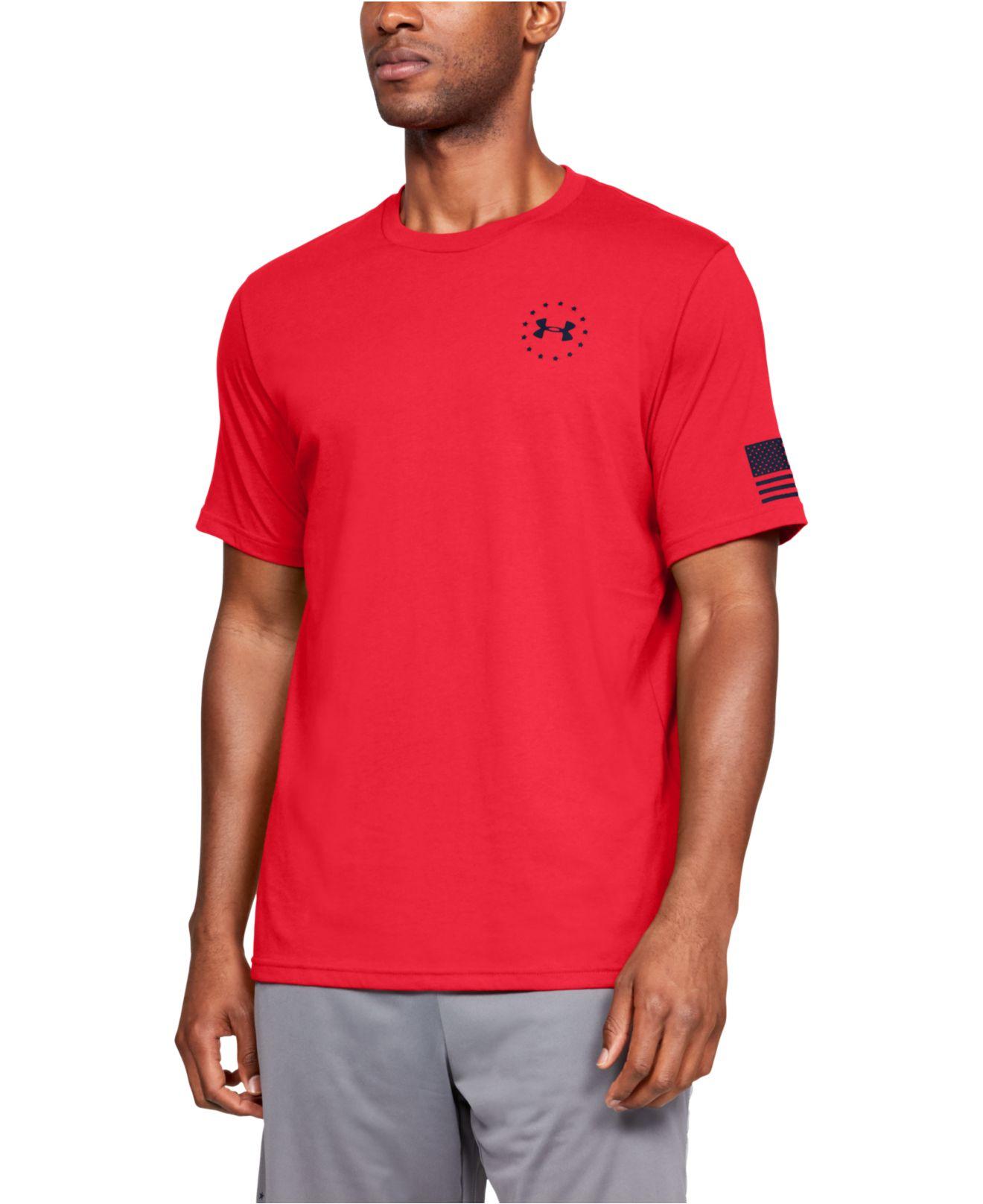 Under Armour Cotton Graphic T-shirt in Red for Men - Lyst