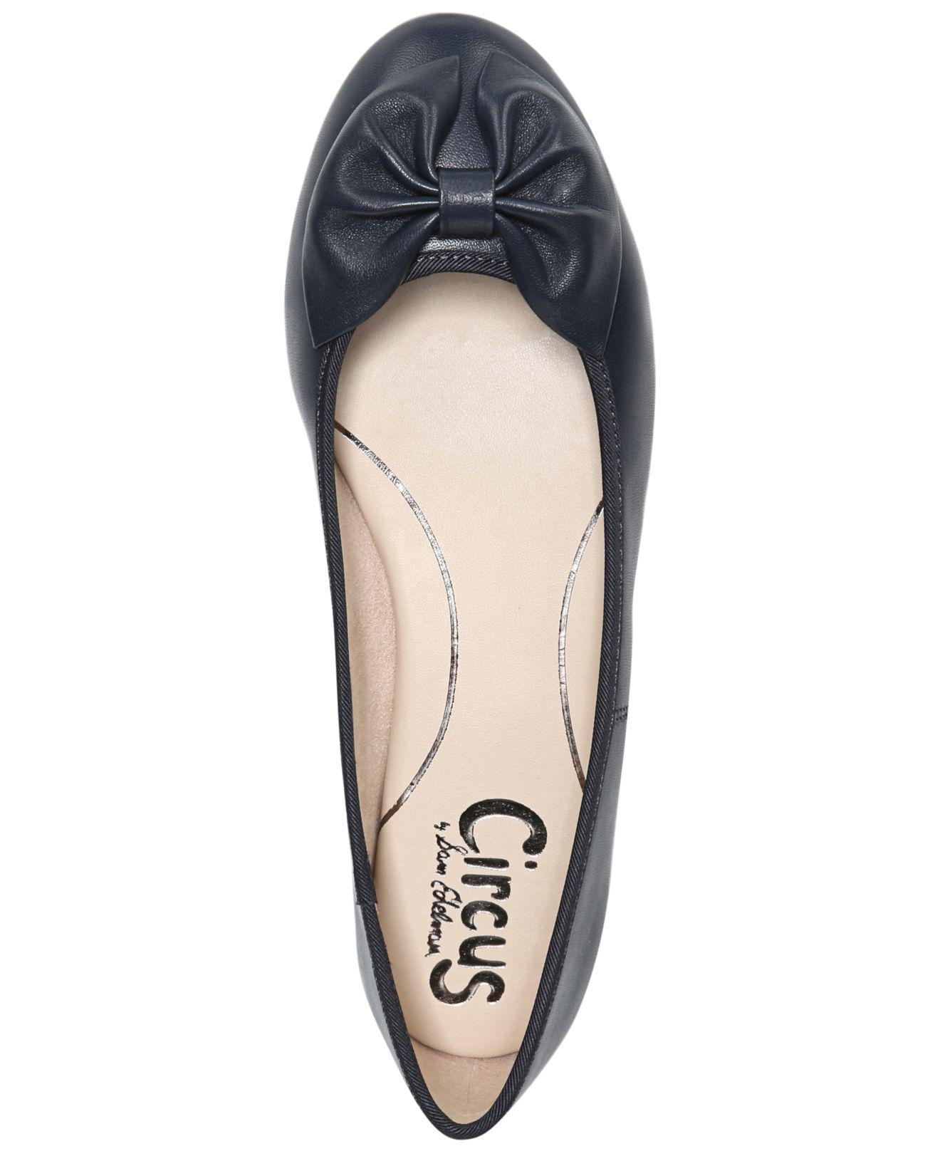 Circus by Sam Edelman Leather Carmen Flats, Created For Macy's in Navy ...