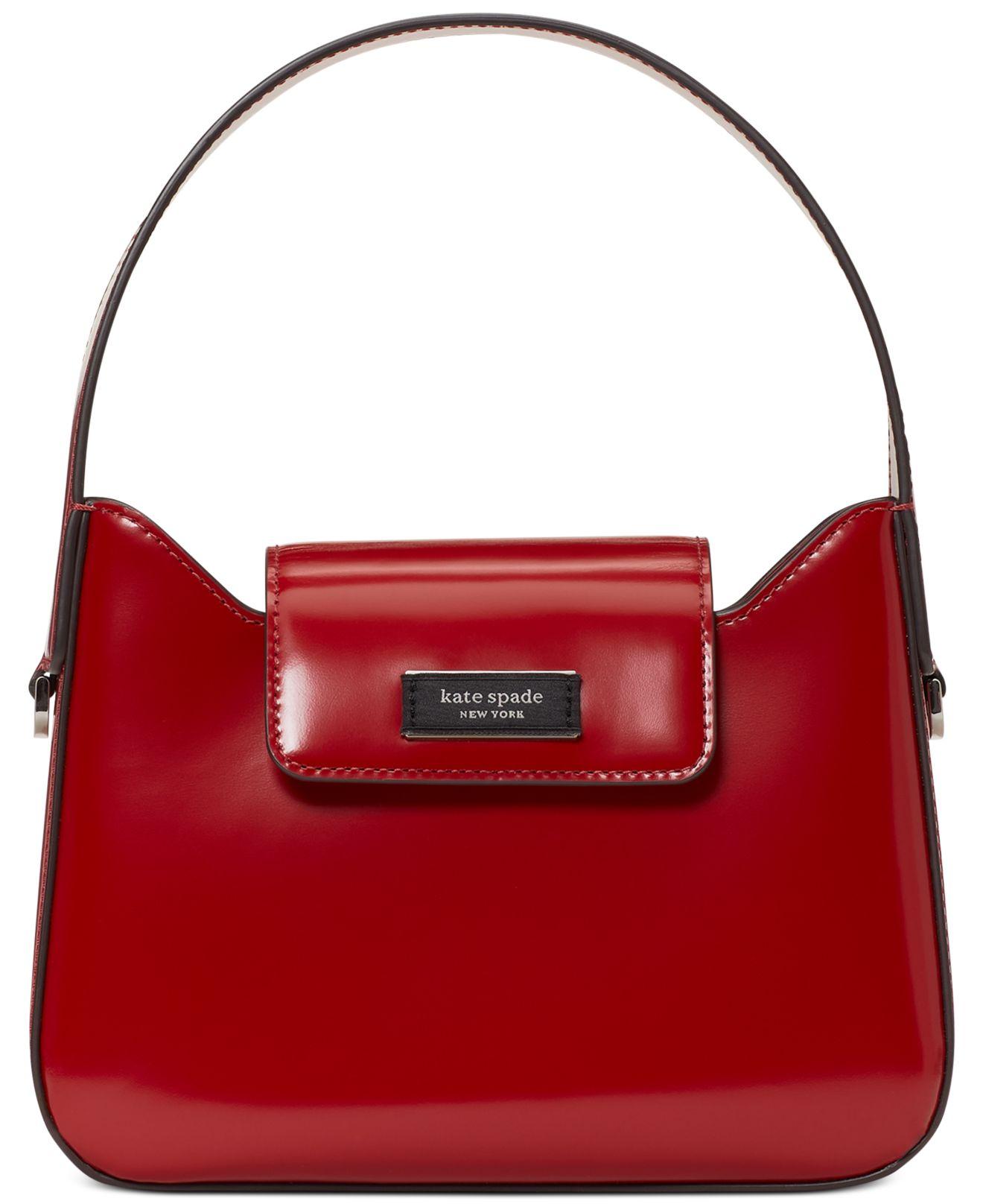 Kate Spade Sam Icon Spazzolato Leather Mini Hobo Bag in Red | Lyst