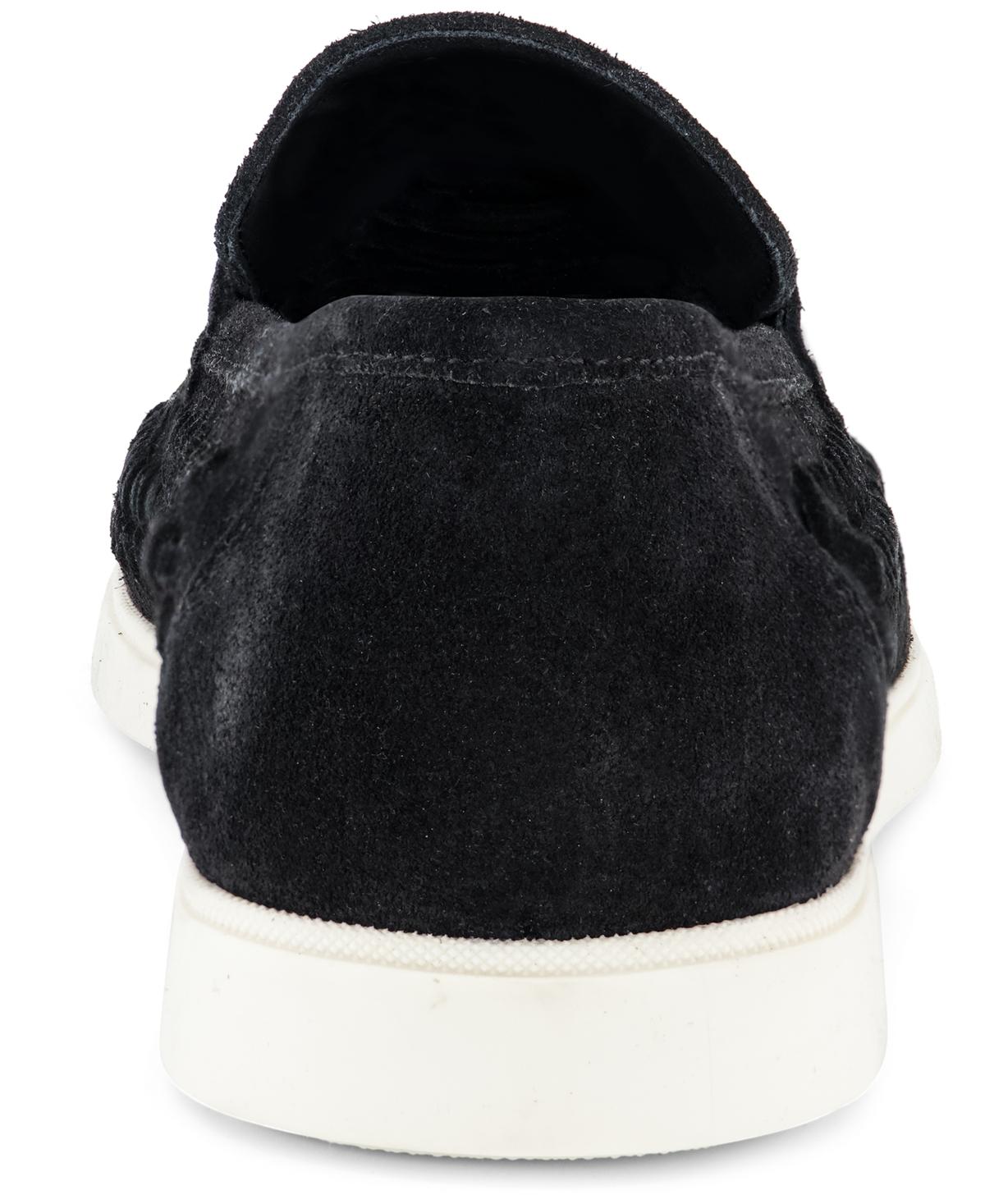Karl Lagerfeld Men’s Charcoal Suede Penny Loafers Leather Banded Loafer With Karl Head | Flats & Loafers  main image 2