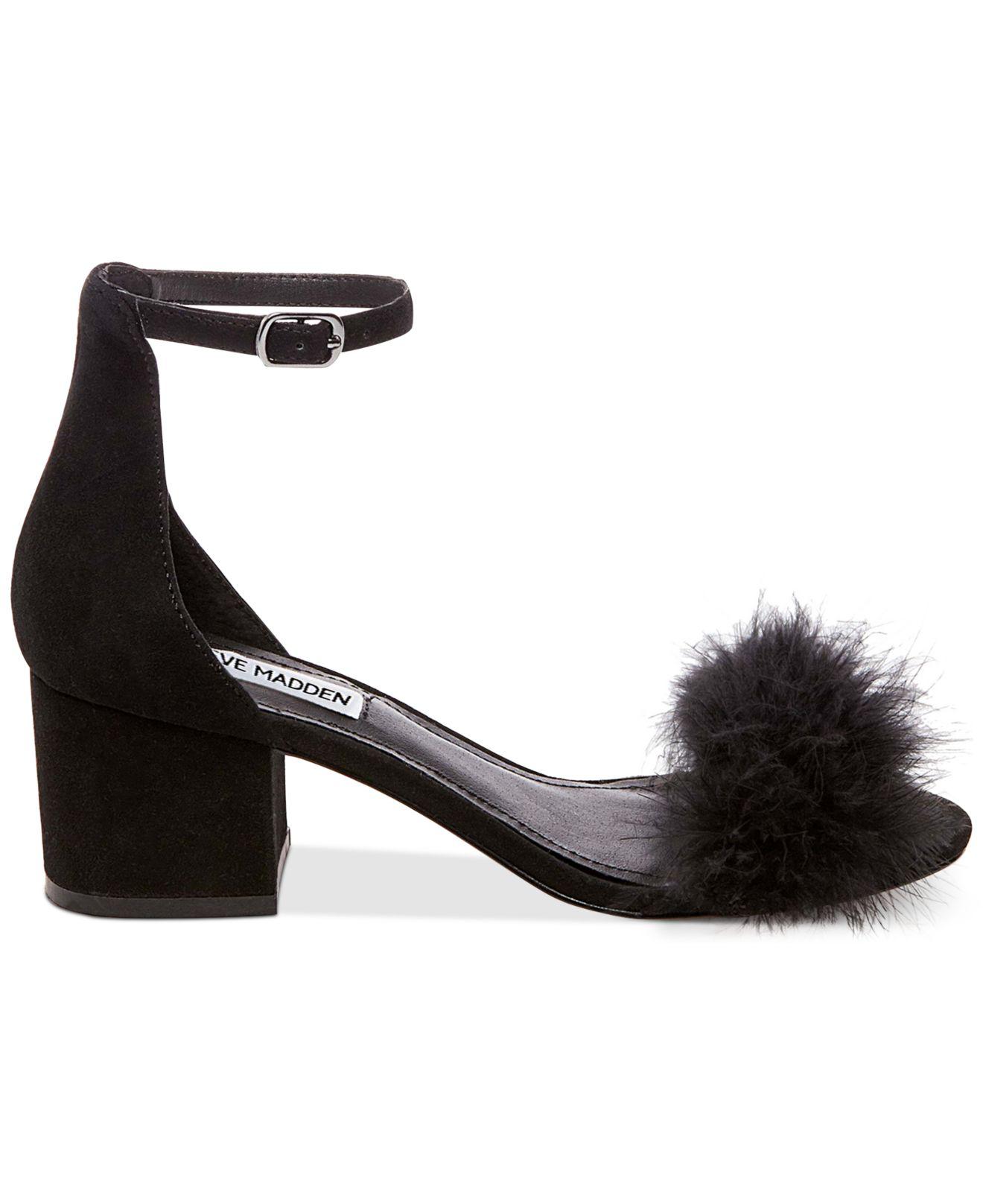 steve madden heels with feathers