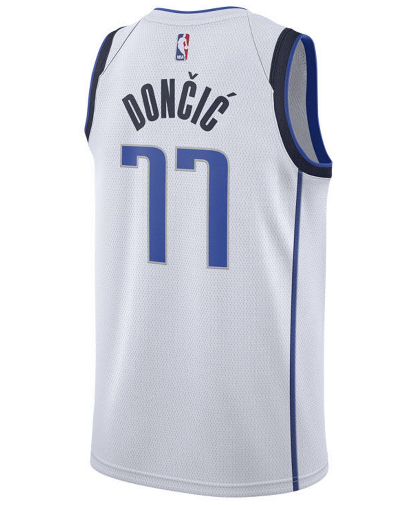 Nike Synthetic Luka Doncic Dallas Mavericks Association Swingman Jersey ...