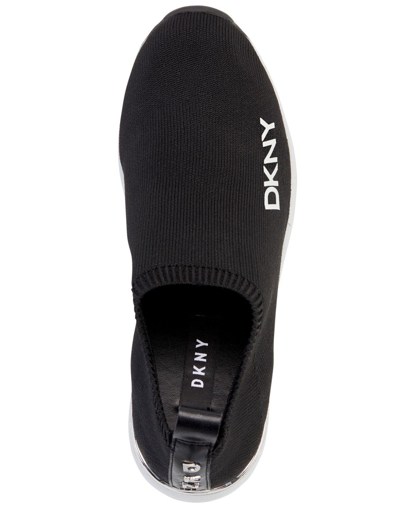 DKNY Slip-on Wedge Sneakers in Black Lyst