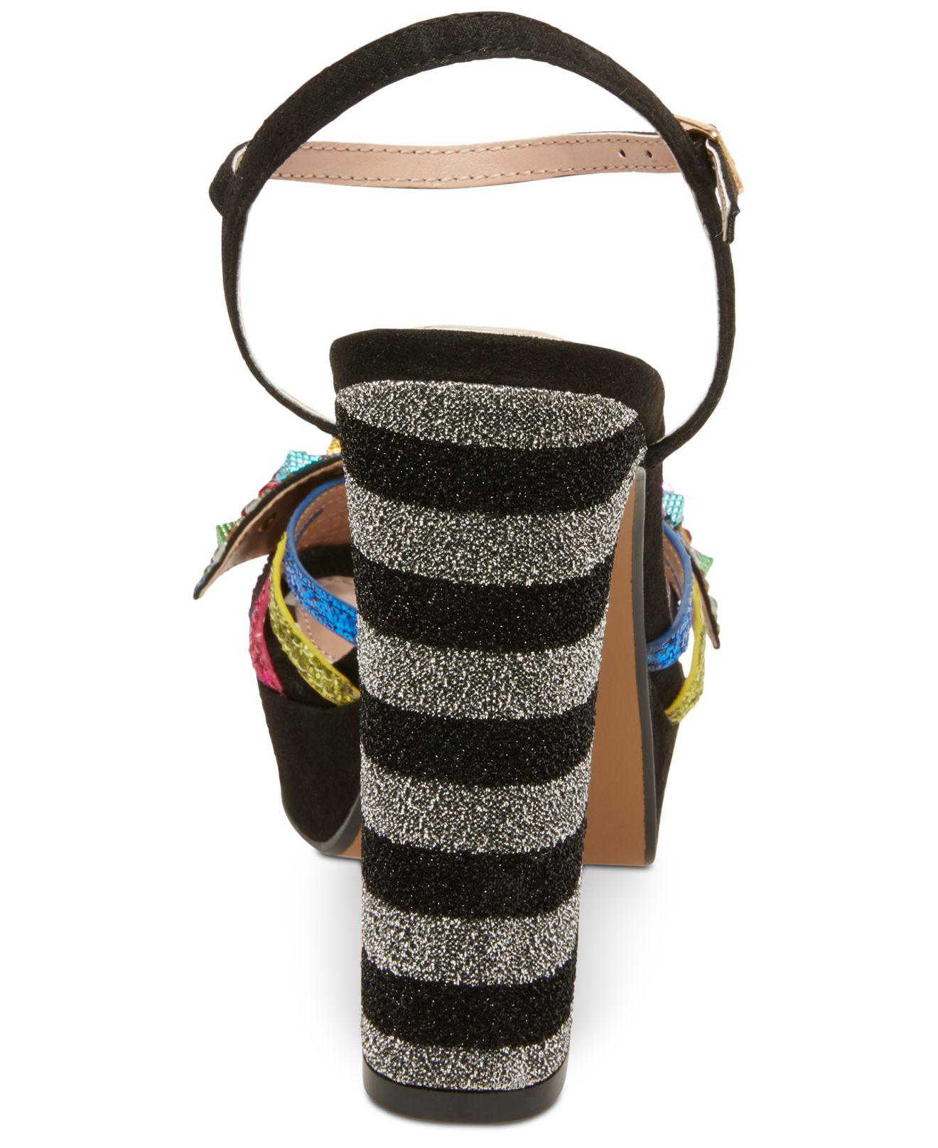 betsey johnson tobie embellished platform sandals