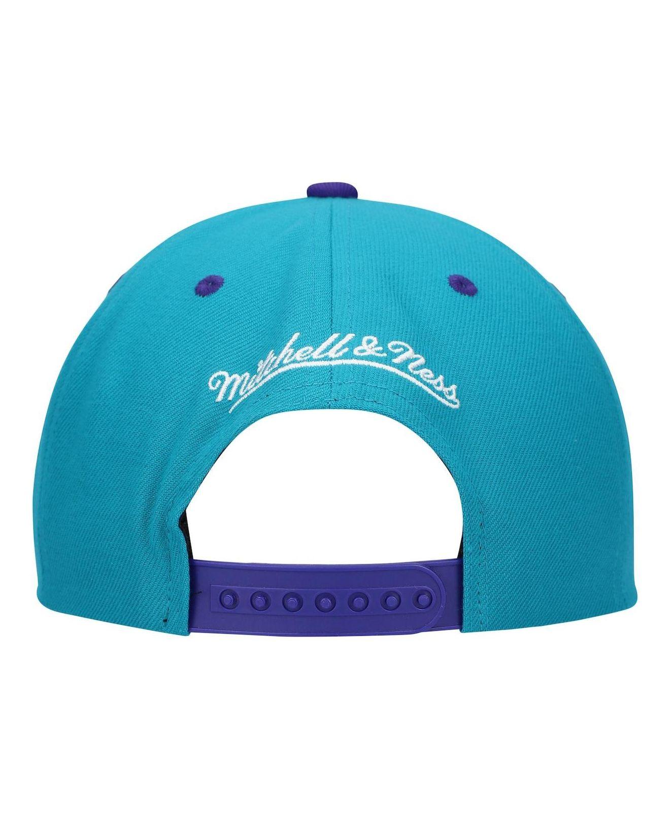 Mitchell and Ness Charlotte Hornets Fitted Hat Black/Yellow