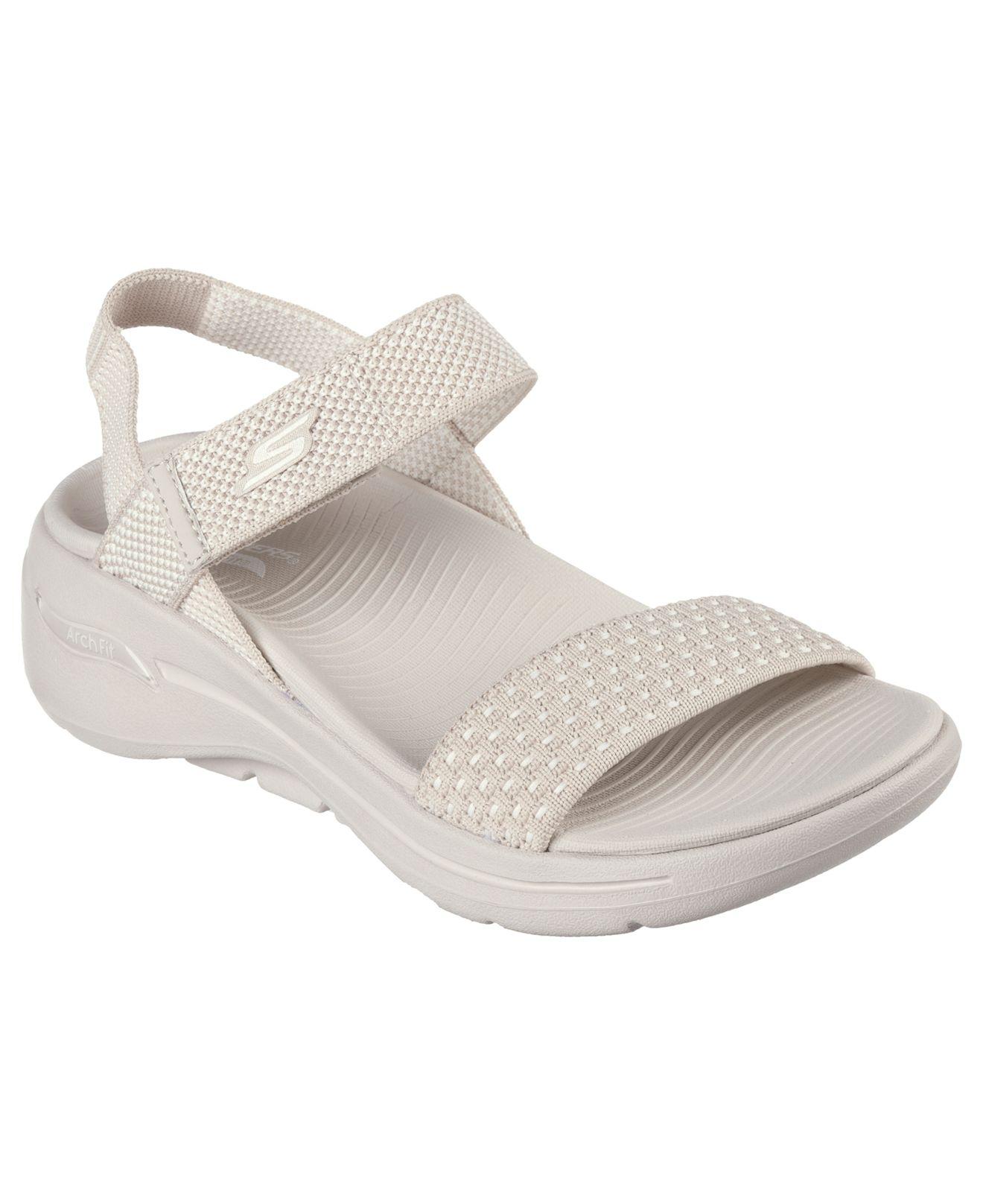 Skechers Go Walk Arch Fit Sandal - Polished Sandals From Finish Line in  White | Lyst