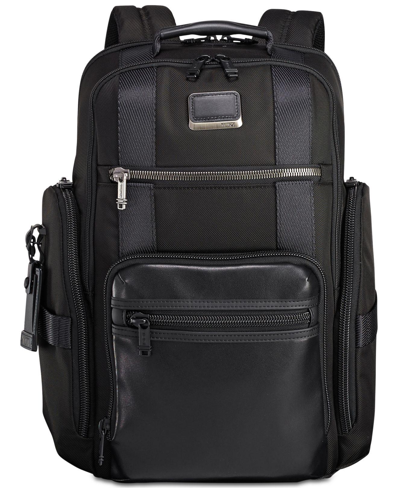 Tumi Leather Alpha Bravo Sheppard Deluxe Backpack in Black for Men - Lyst