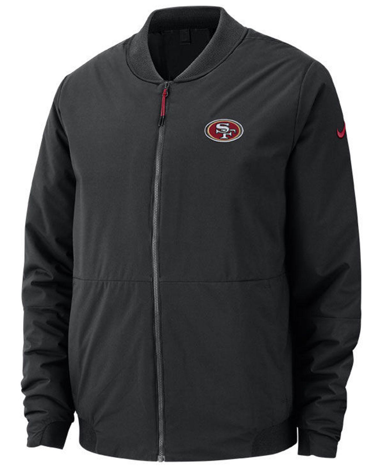 Nike San Francisco 49ers Bomber Jacket in Black for Men | Lyst