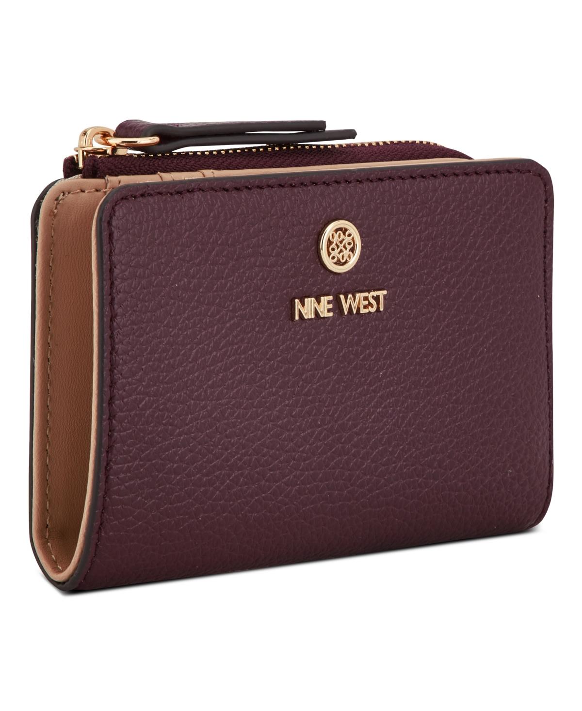 Coin Card Macy's Wristlet Nine West Lockup Zip Around Wallet With Wristlet  Pattern Nine