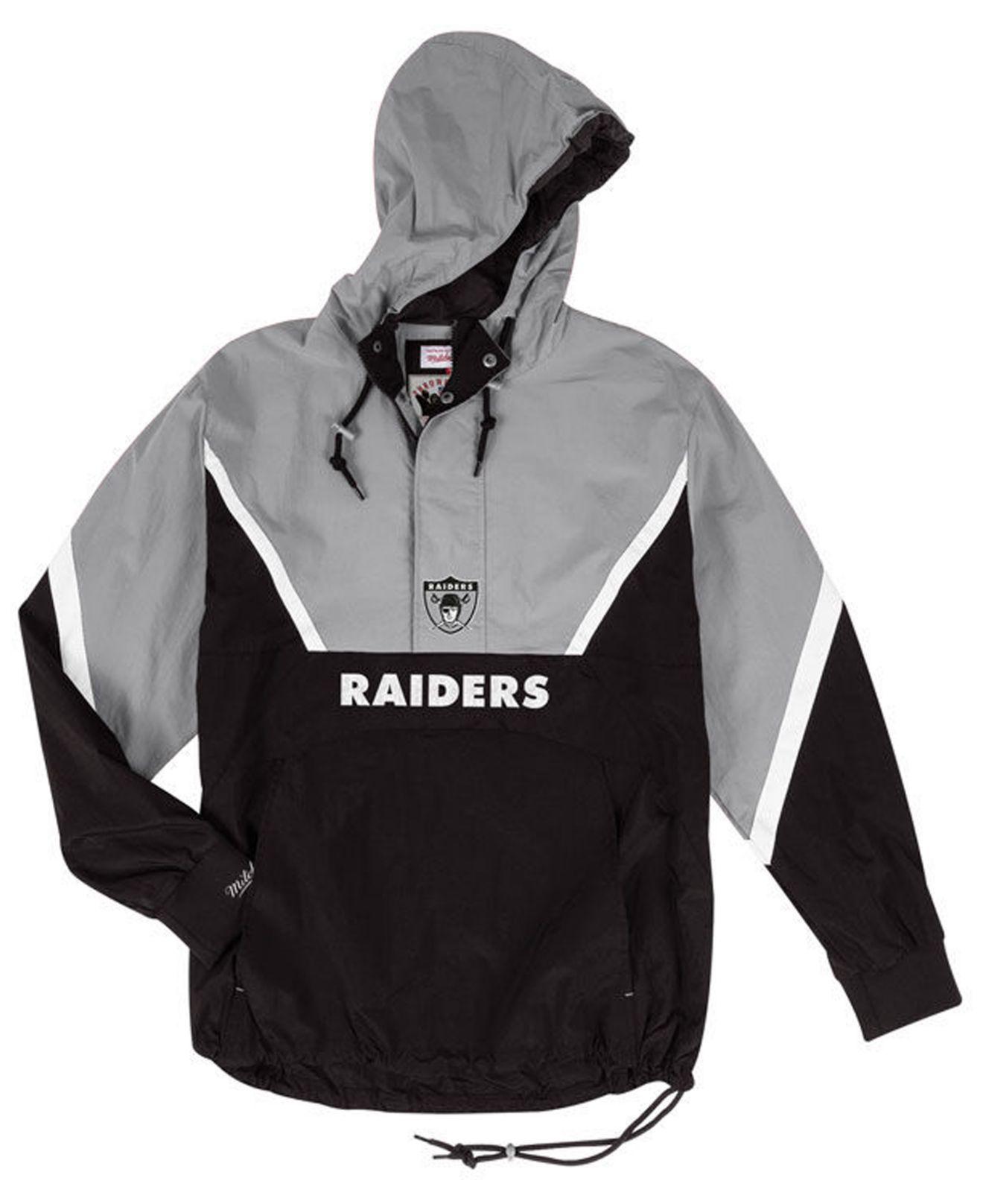 Mitchell & Ness Oakland Raiders Half-zip Anorak Jacket in Black for Men |  Lyst