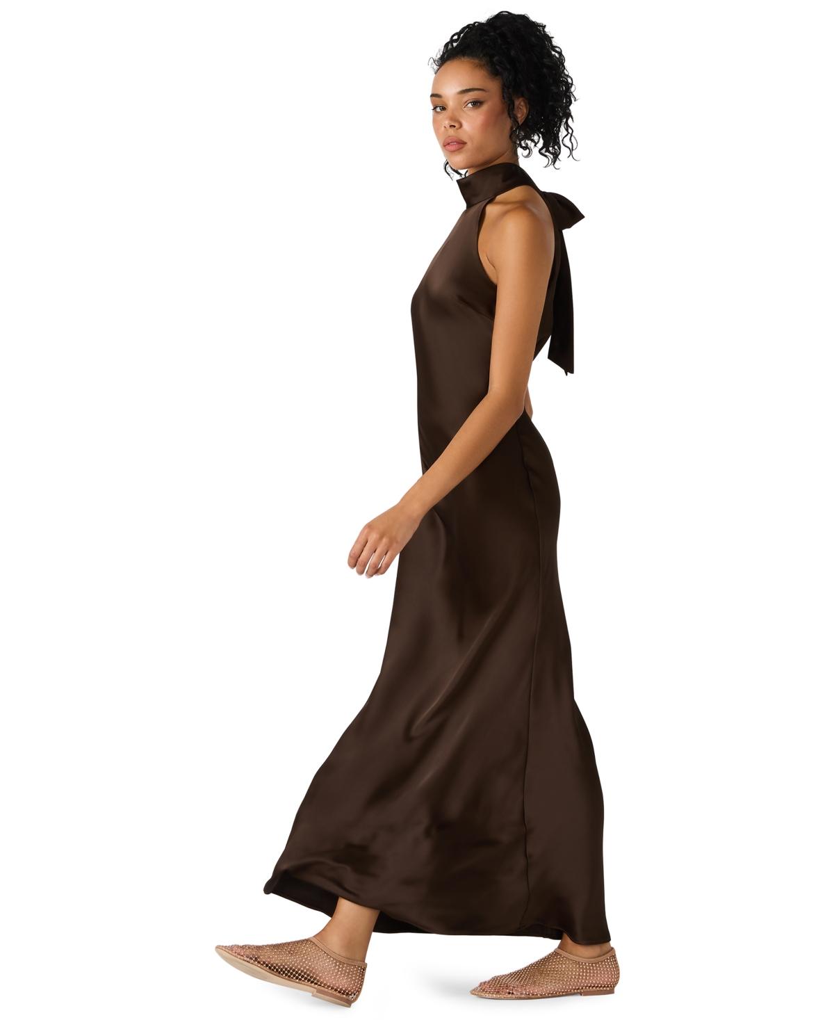 steve madden brown dress Steve Madden Women's Faux Suede Scoop Neck Dress