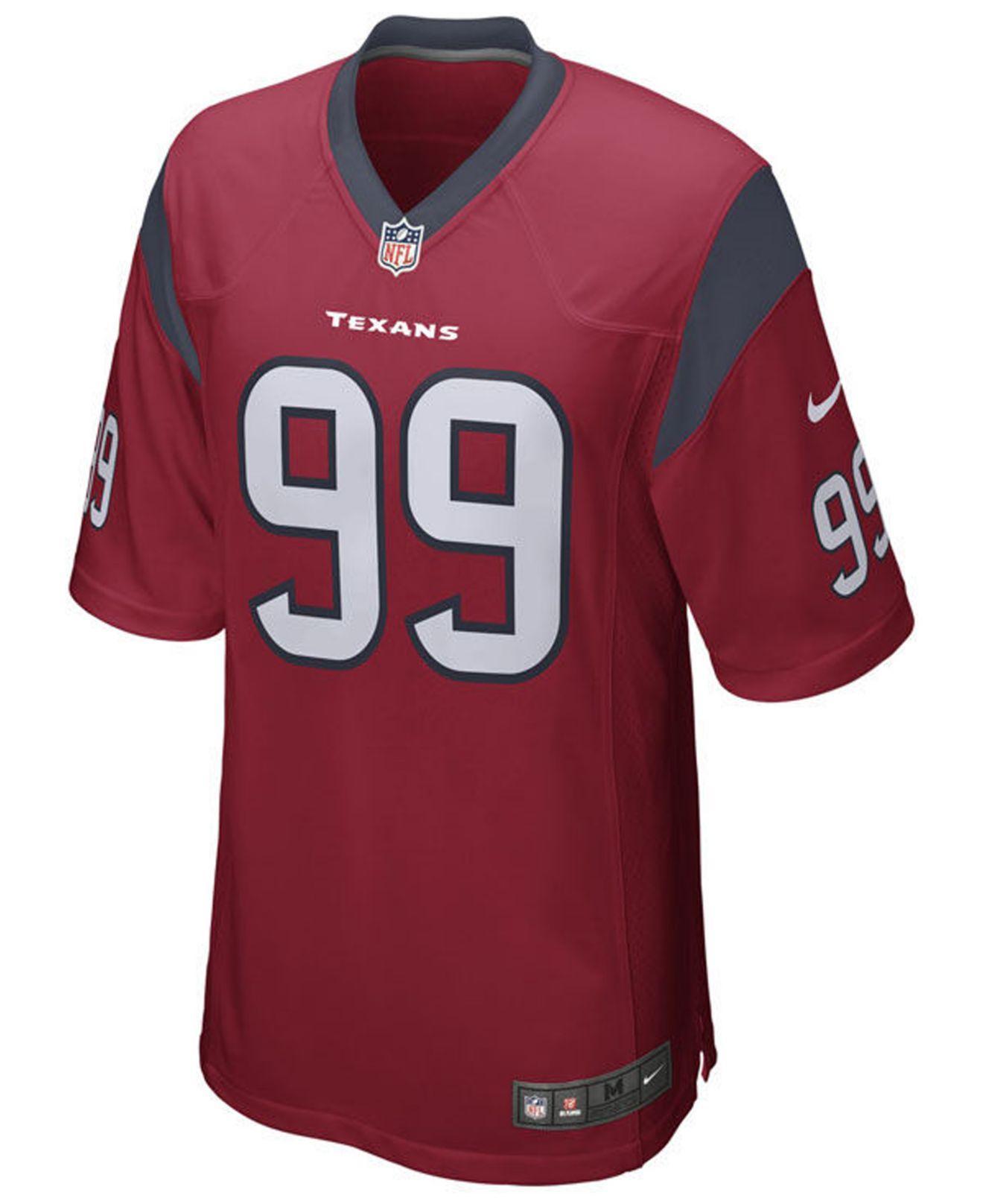 Nike Synthetic J.j. Watt Houston Texans Game Jersey in Red for Men - Lyst