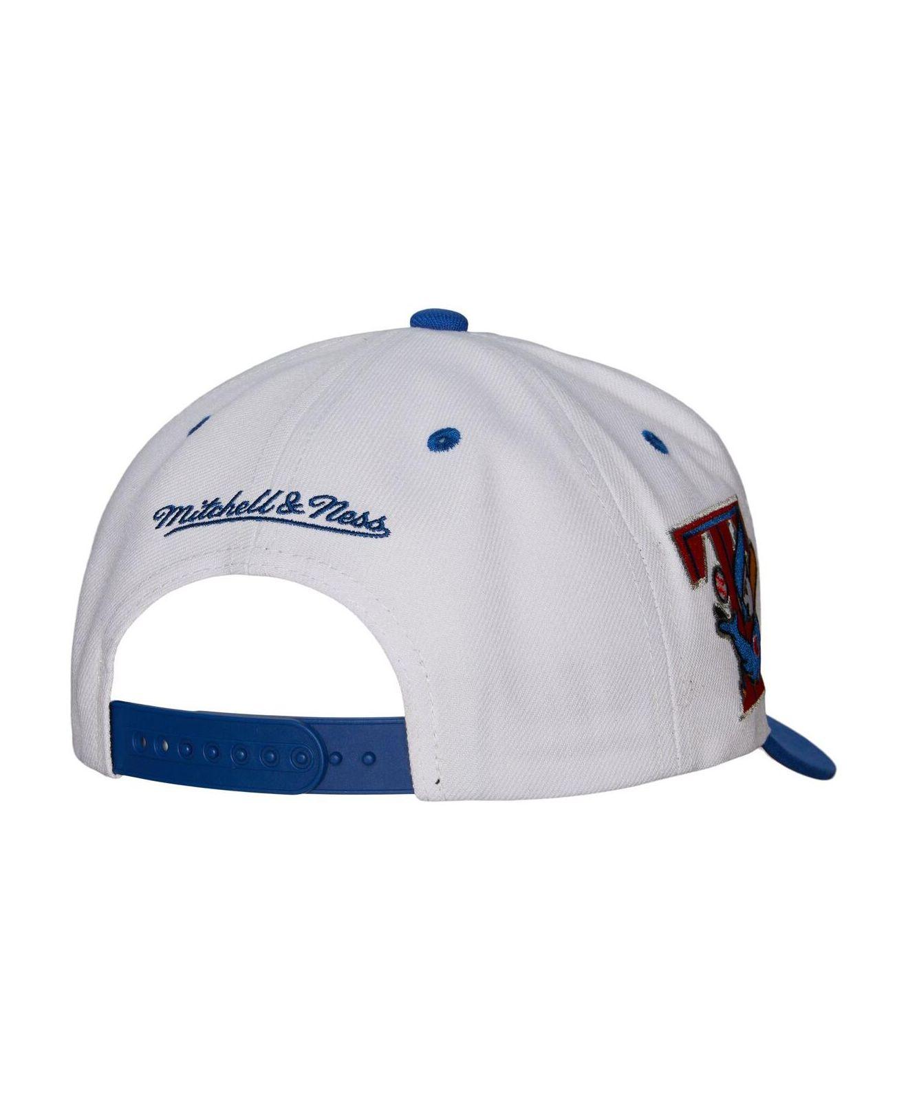 Mitchell & Ness White Distressed Toronto Blue Jays Cooperstown Collection  Pro Crown Snapback Hat for Men