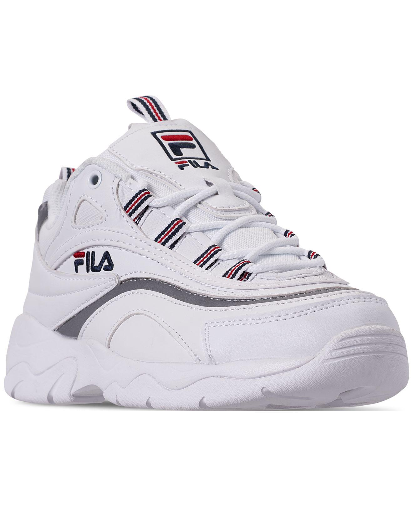 fila white line shoes