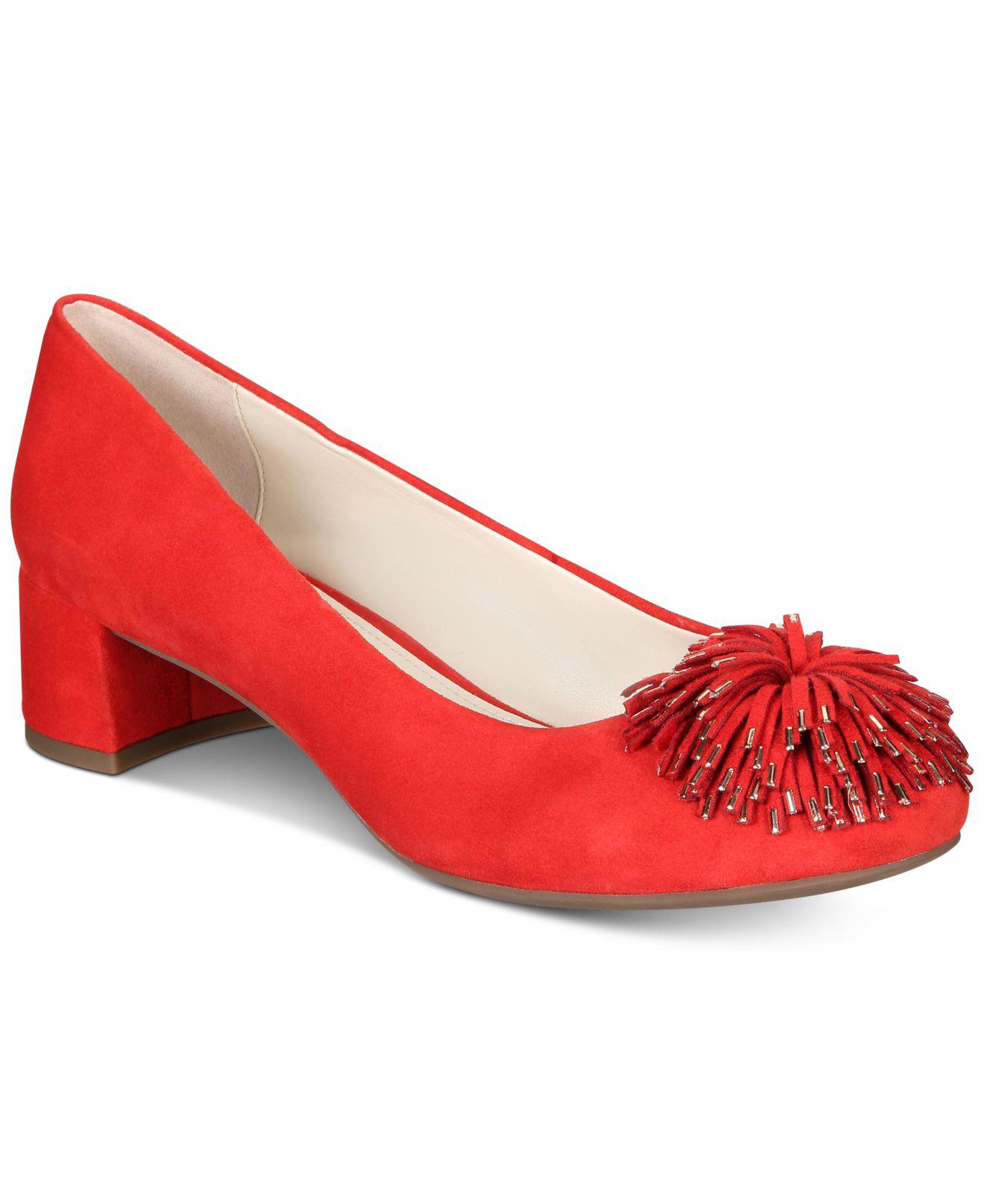 Anne Klein Ak Sport Women�s Happy Fabric Pump in Red Lyst