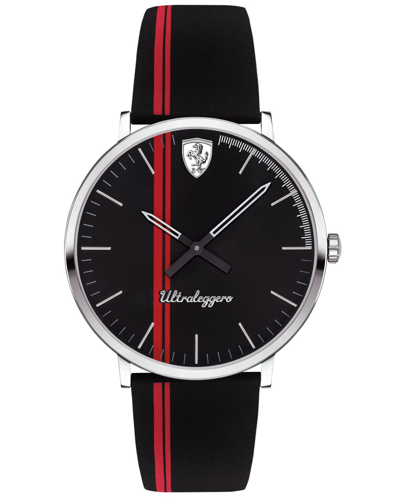 Ferrari Men's Ultraleggero Black Silicone Strap Watch 40mm 0830331 for Men  | Lyst