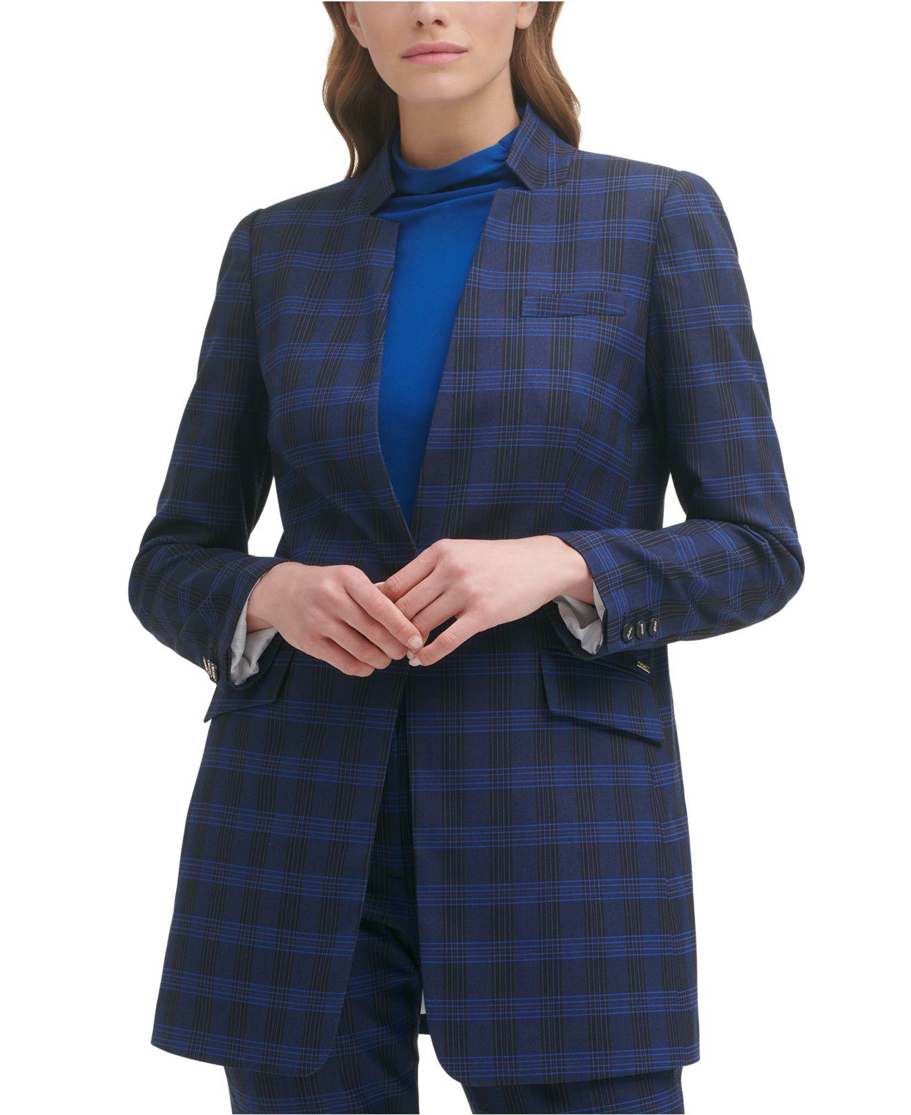 dkny plaid blazer