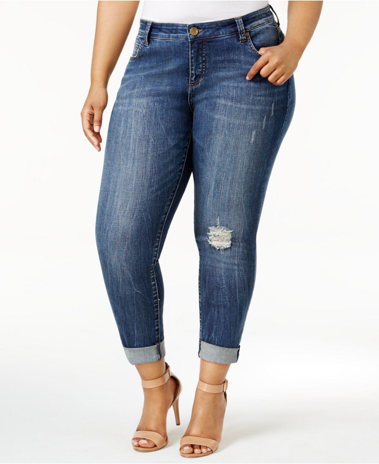 kut from the kloth plus size boyfriend jeans