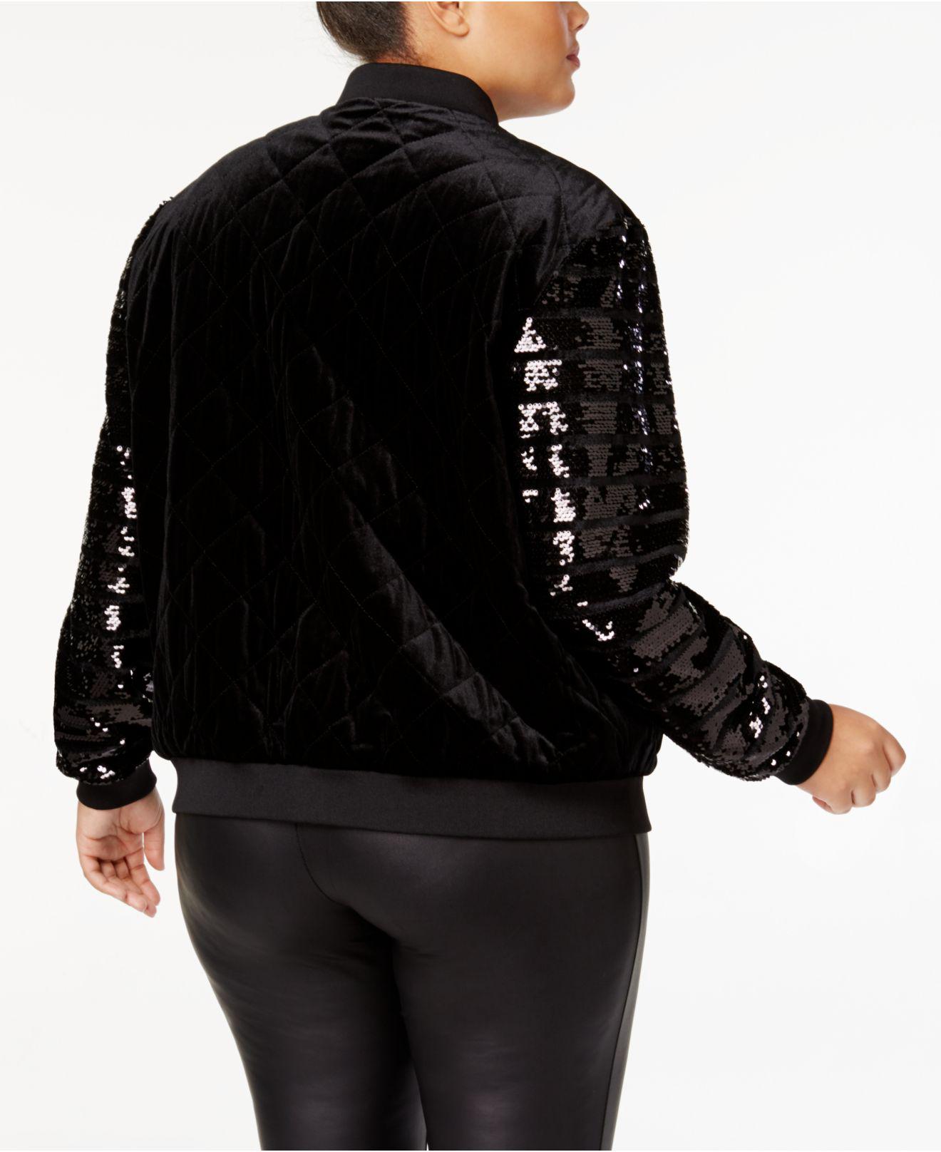 plus size glitter bomber jacket