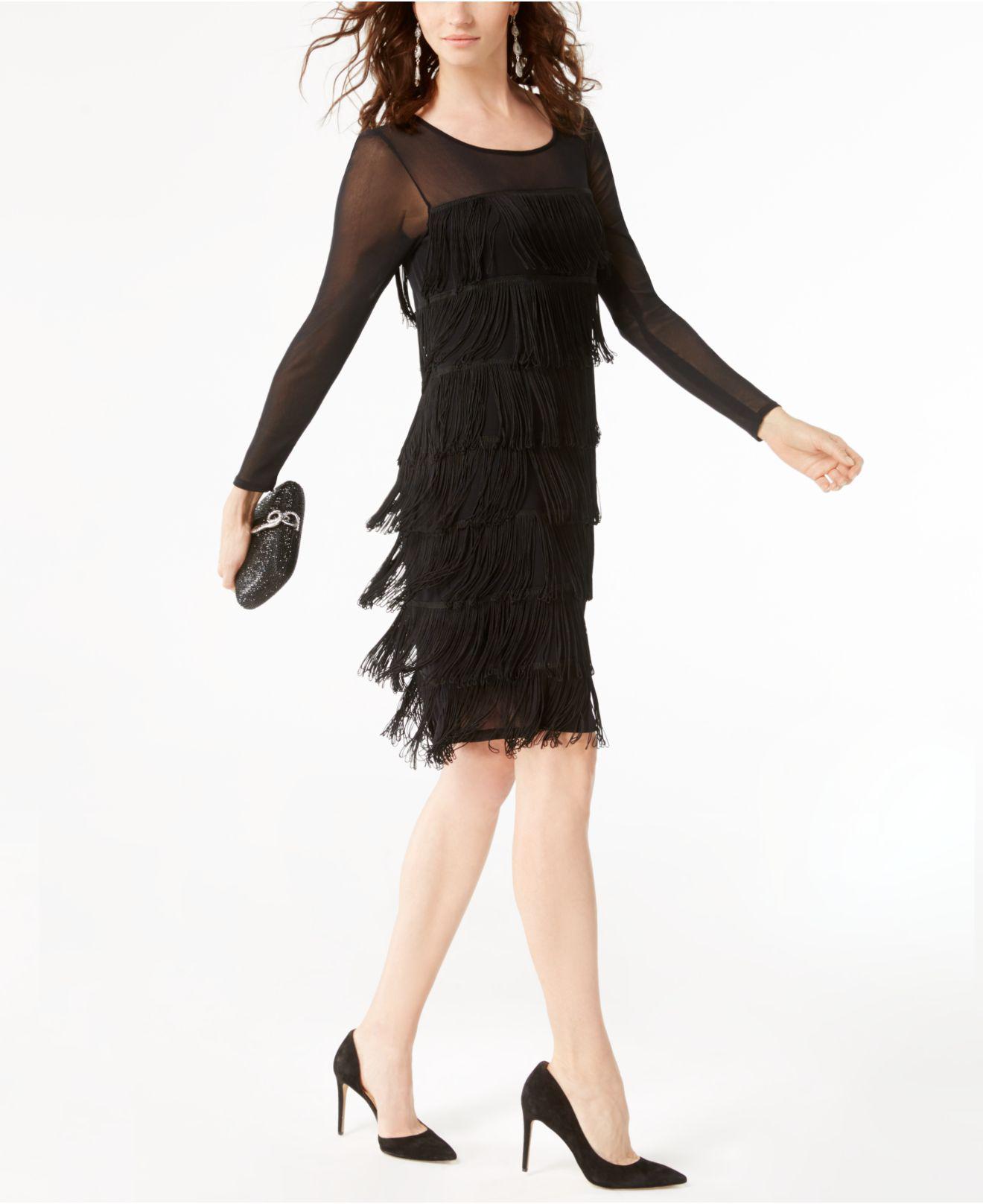 macy's fringe dress