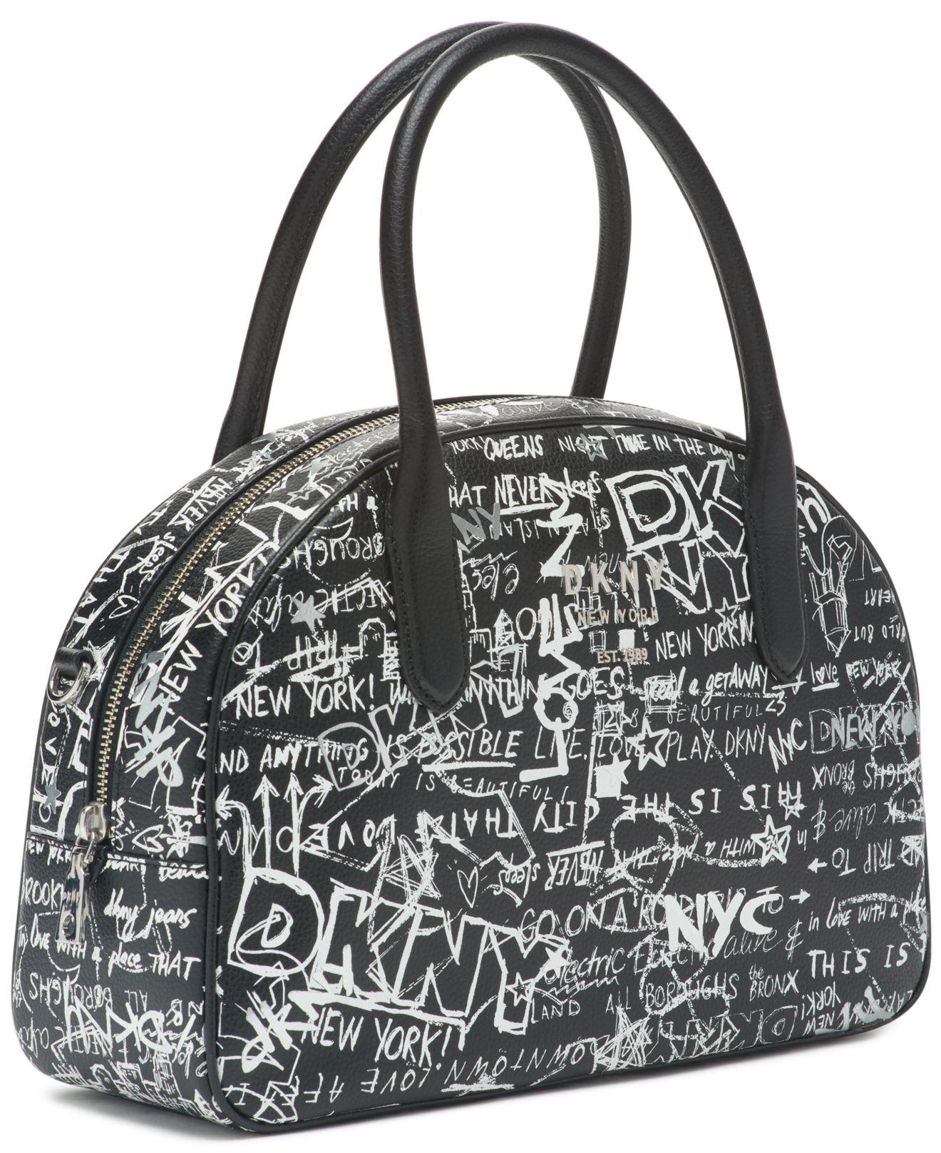 Dkny Erin Graffiti Dome Satchel on Sale 