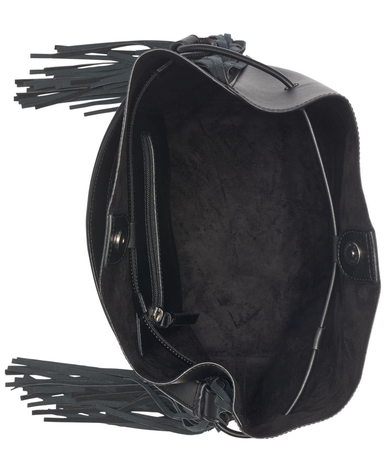calvin klein fringe gemmy bucket