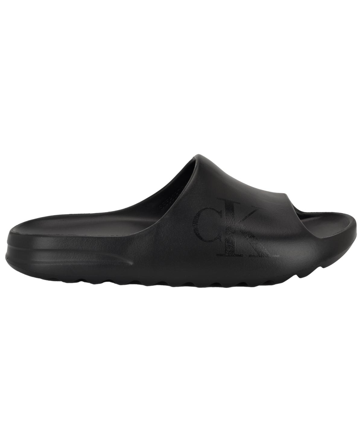 Calvin KleinMen\'s Olin Casual Slip-On Flat Slide US 11 EU 44 Calvin Klein Rolinde Slip-On Casual Slides, Black - Size: 7  main image 2
