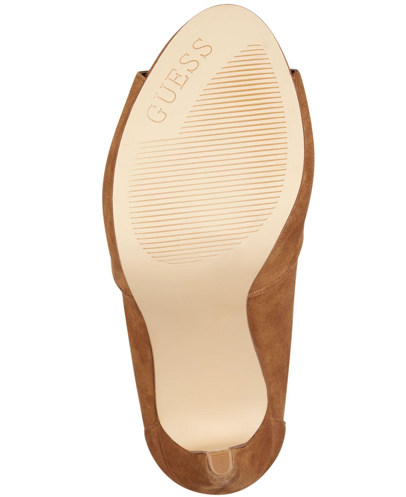 guess alysa peep toe booties