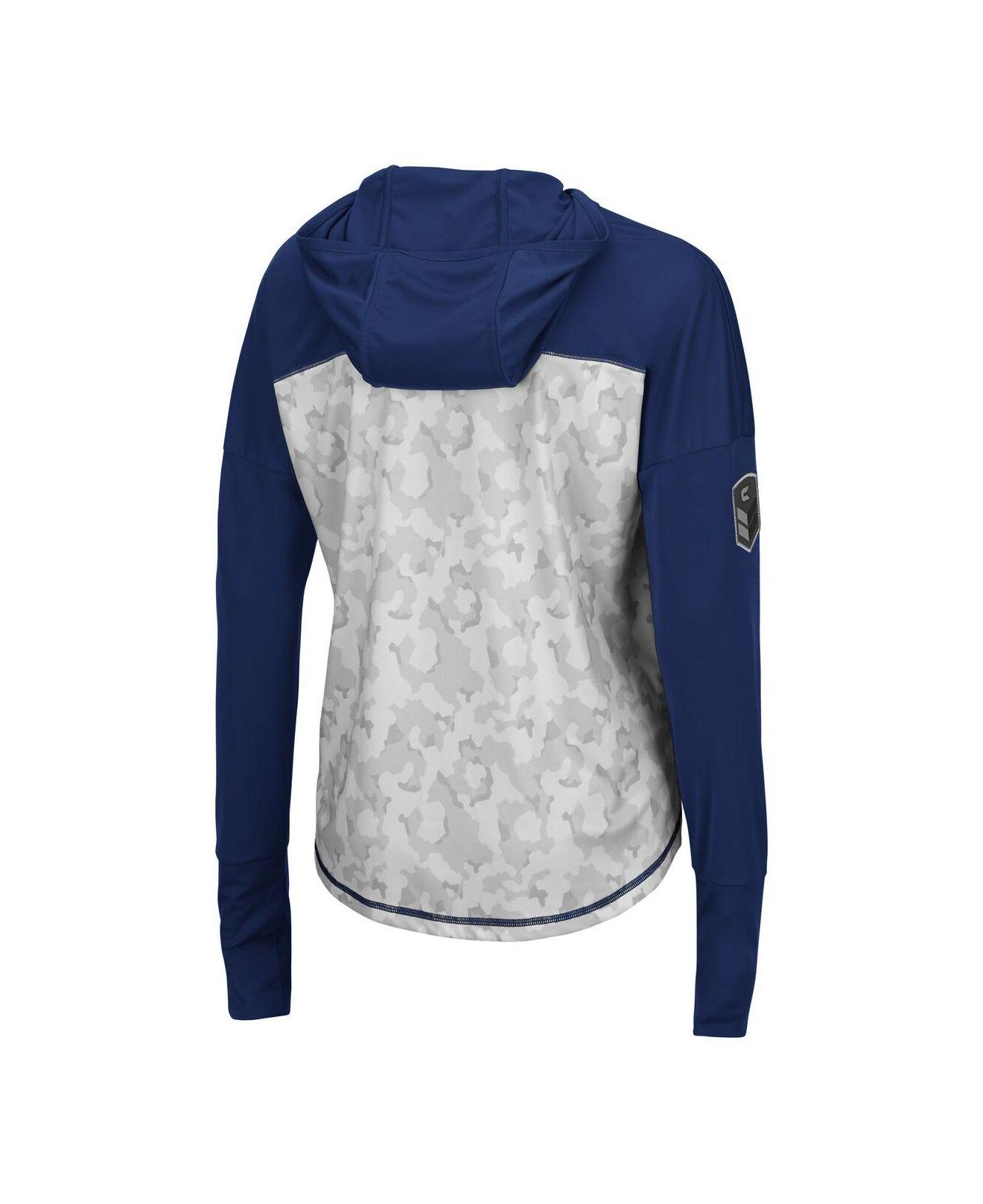 Air Force Falcons Colosseum Women's OHT Military Appreciation Flash Arctic  Camo Raglan Quarter-Zip Jacket - Royal