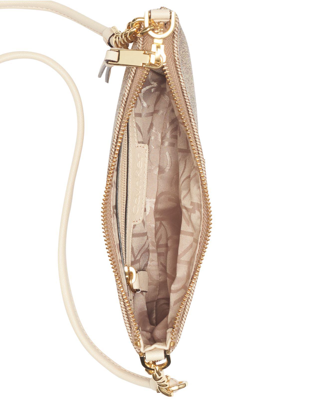 calvin klein hayden signature chain strap crossbody