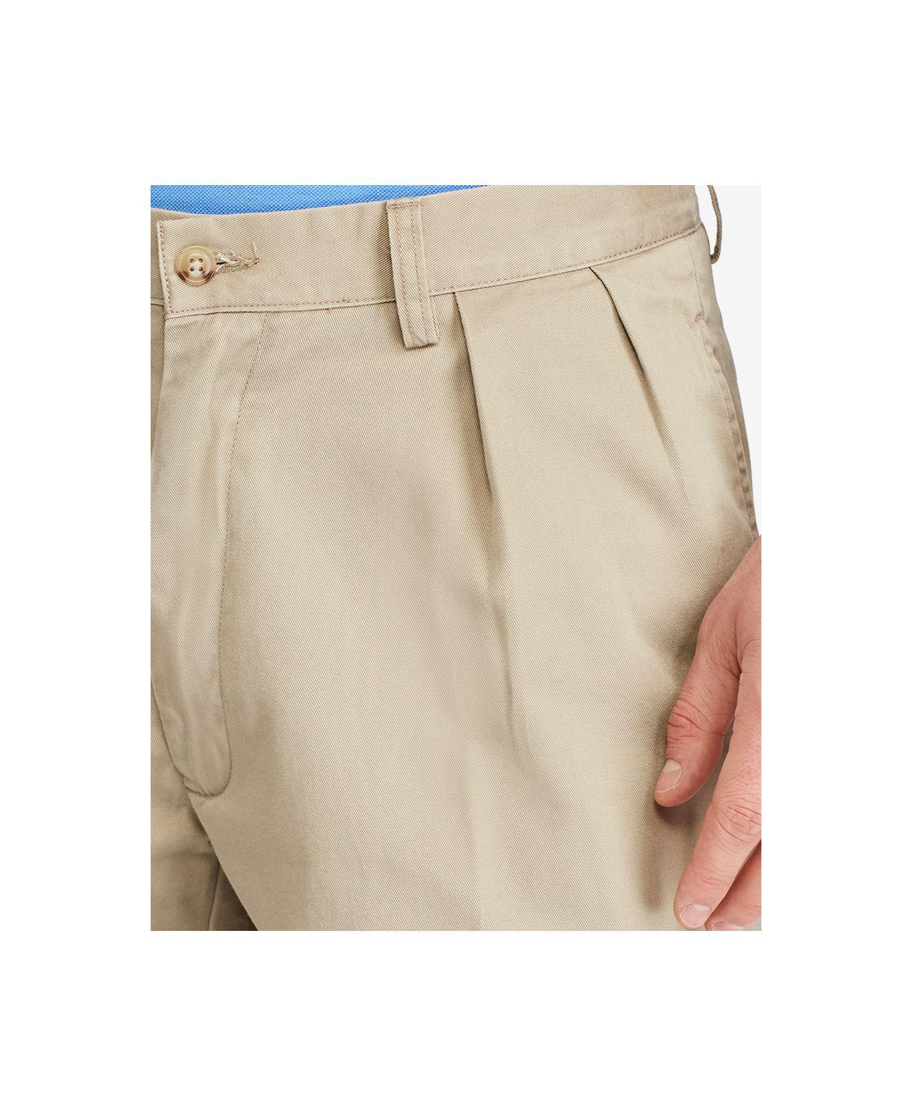 Polo Ralph Lauren Classic-fit Pleated Chino Shorts in Brown for Men | Lyst