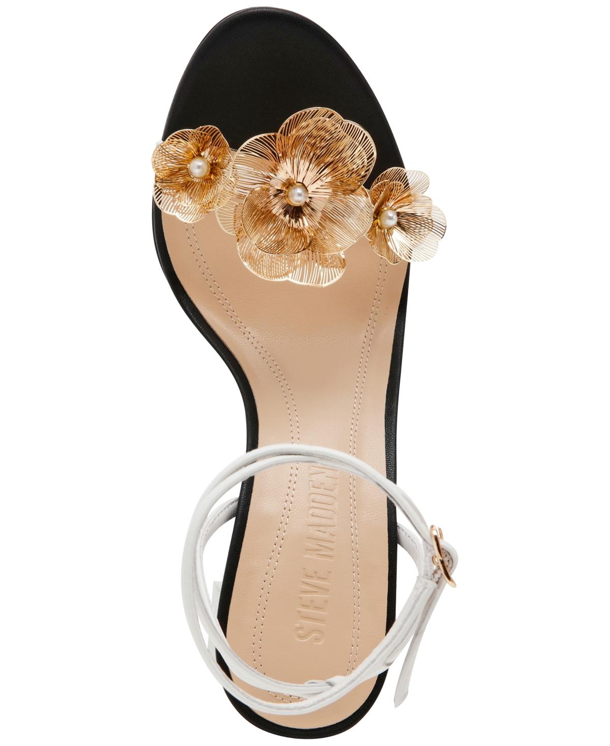 【Steve Madden】Sheila 海外限定 Steve Madden Sheila Floral Embellished Stiletto Sandals in
