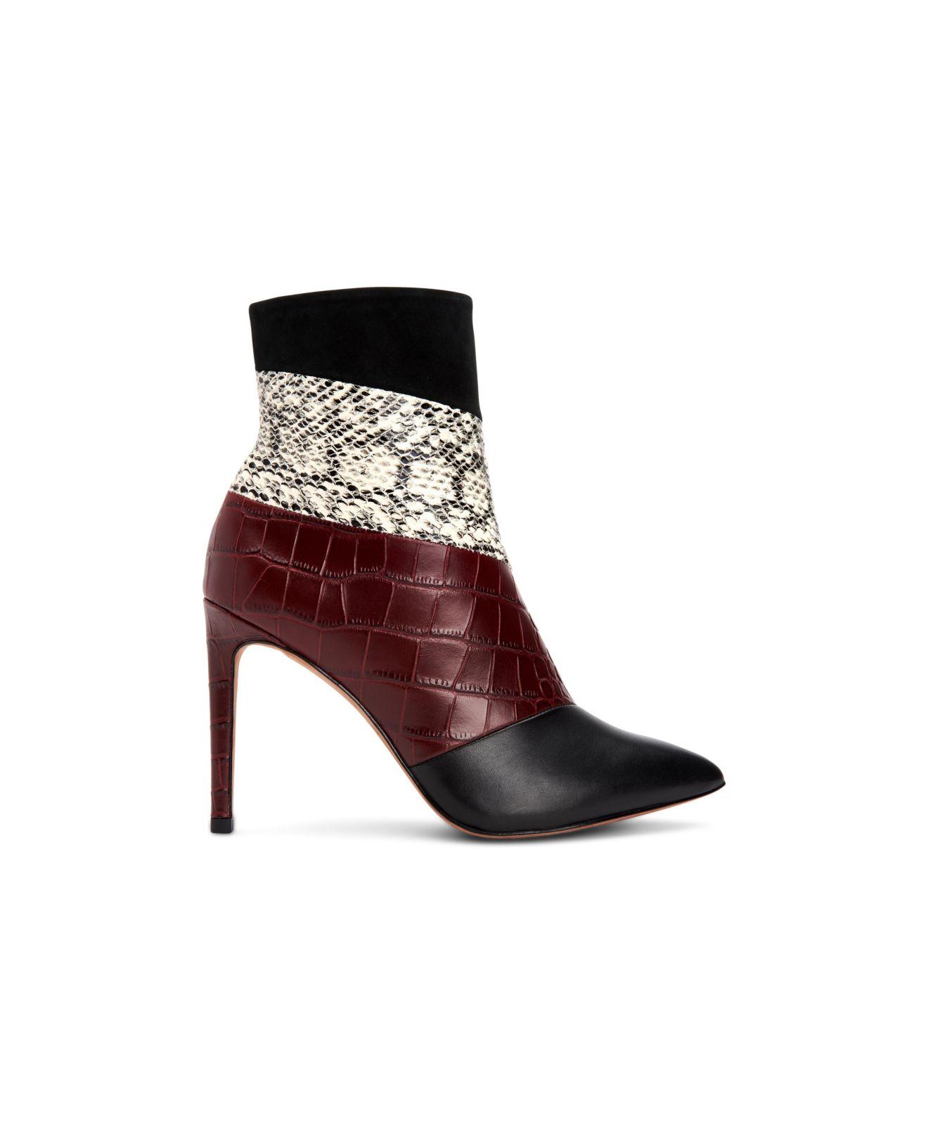 bcbg snakeskin booties