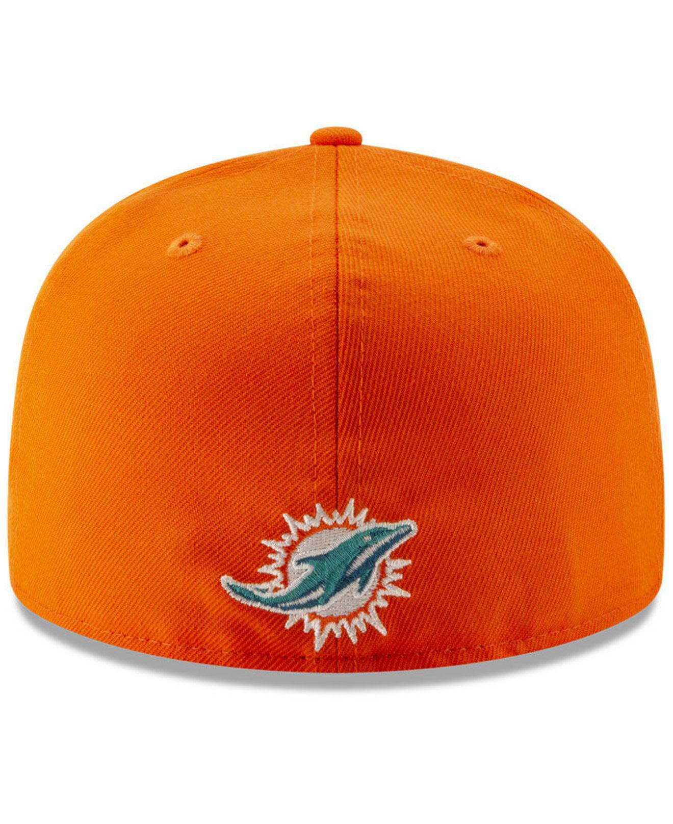 orange miami dolphins hat