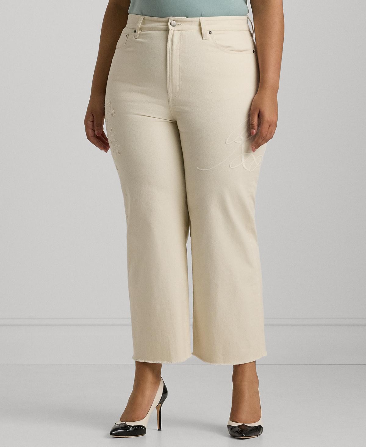 $145 Ralph Lauren Women's Beige Tie Waist Button Hem Pleated Pants