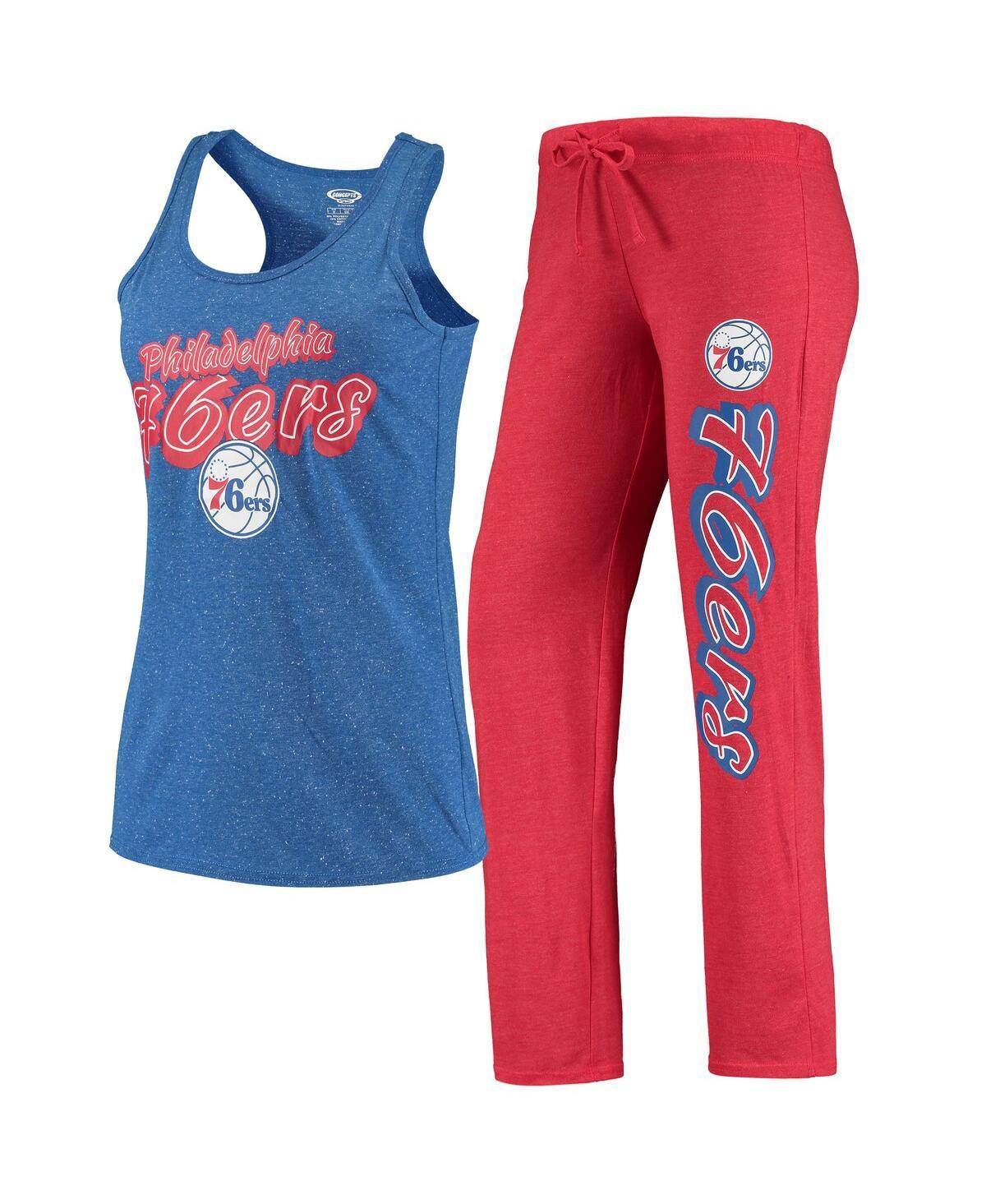 Women's Concepts Sport Royal/Red Philadelphia 76ers Badge T-Shirt & Pajama  Pants Sleep Set