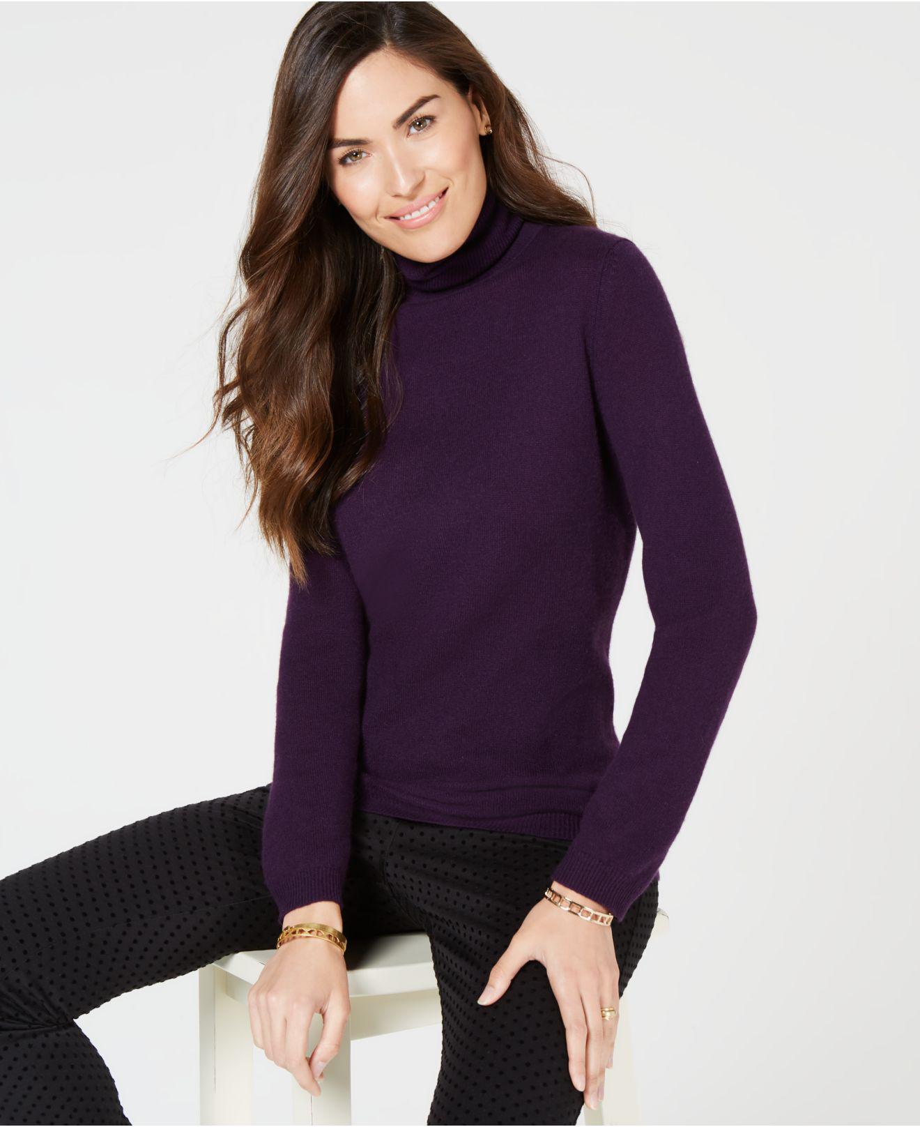 Charter Club Pure Cashmere Turtleneck Sweater In Regular & Petite Sizes ...