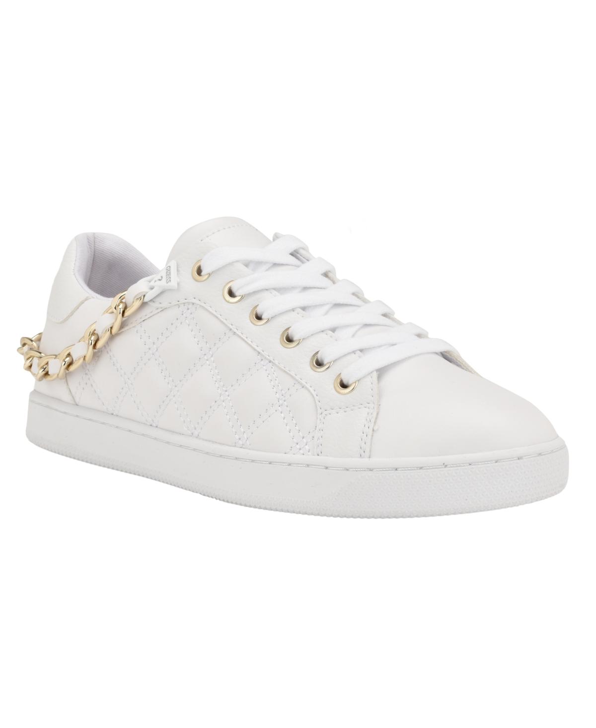 Guess Reney Stylish Quilted Sneakers in White | Lyst