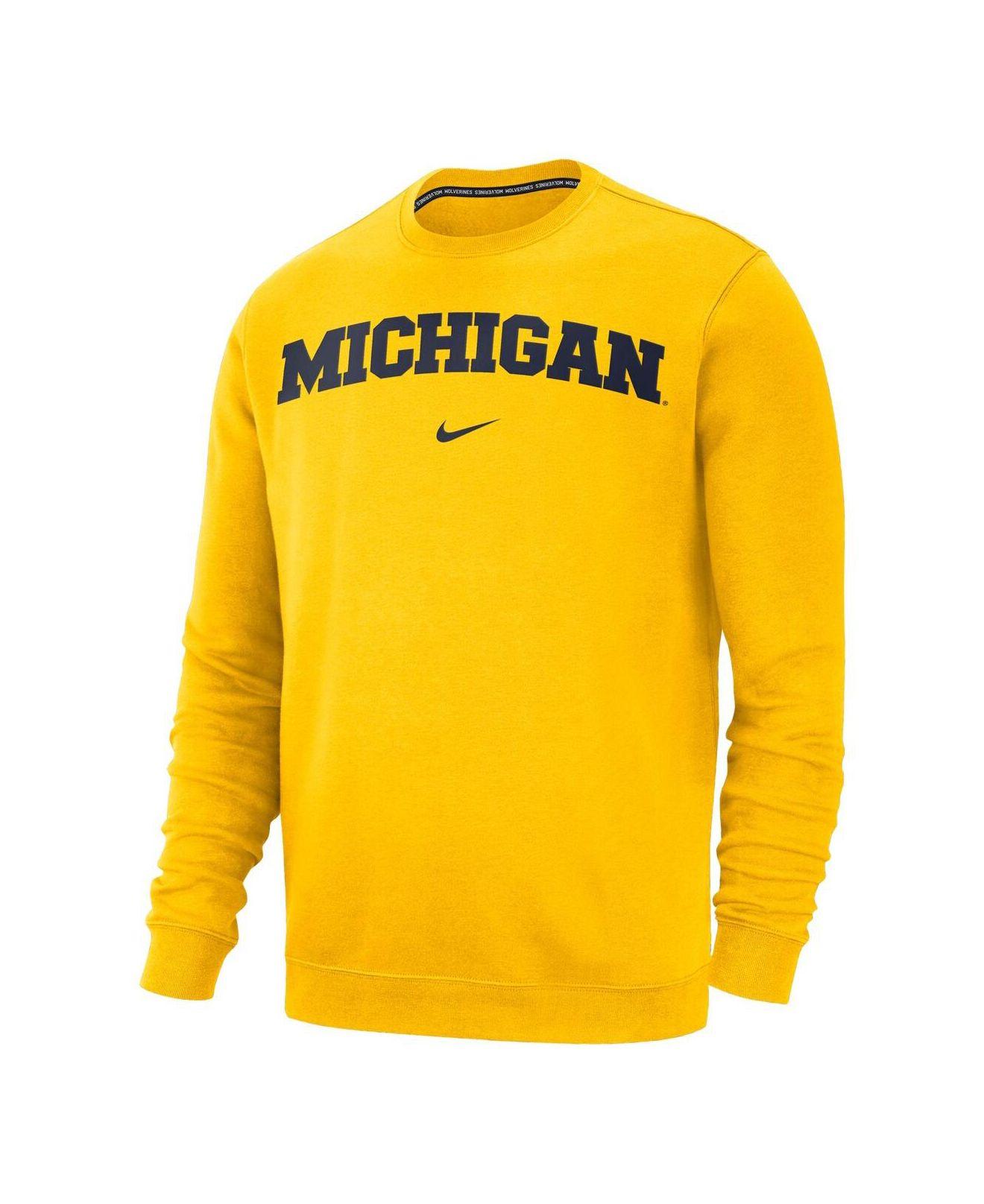 Men's Nike Maize Michigan Wolverines Replica College Hockey Jersey