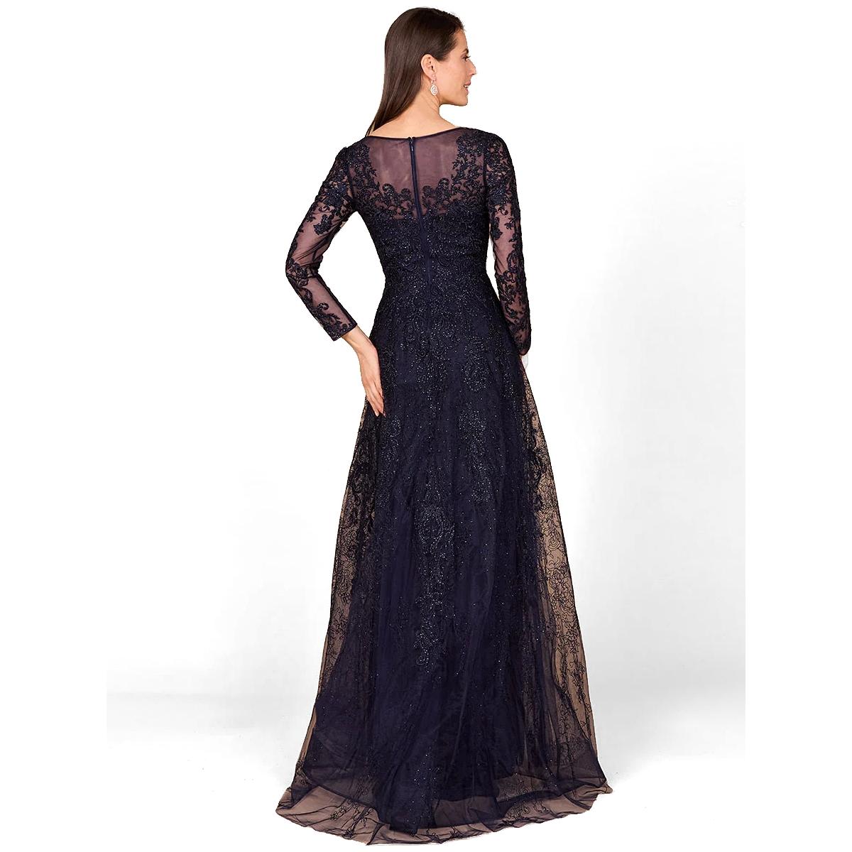 macy's long sleeve formal dresses Lauren At Macys The Shoulder Long Sleeve Prom Dresses Macy's Lauren Ralph Zip closure Long Sleeve Evening Wear Macys