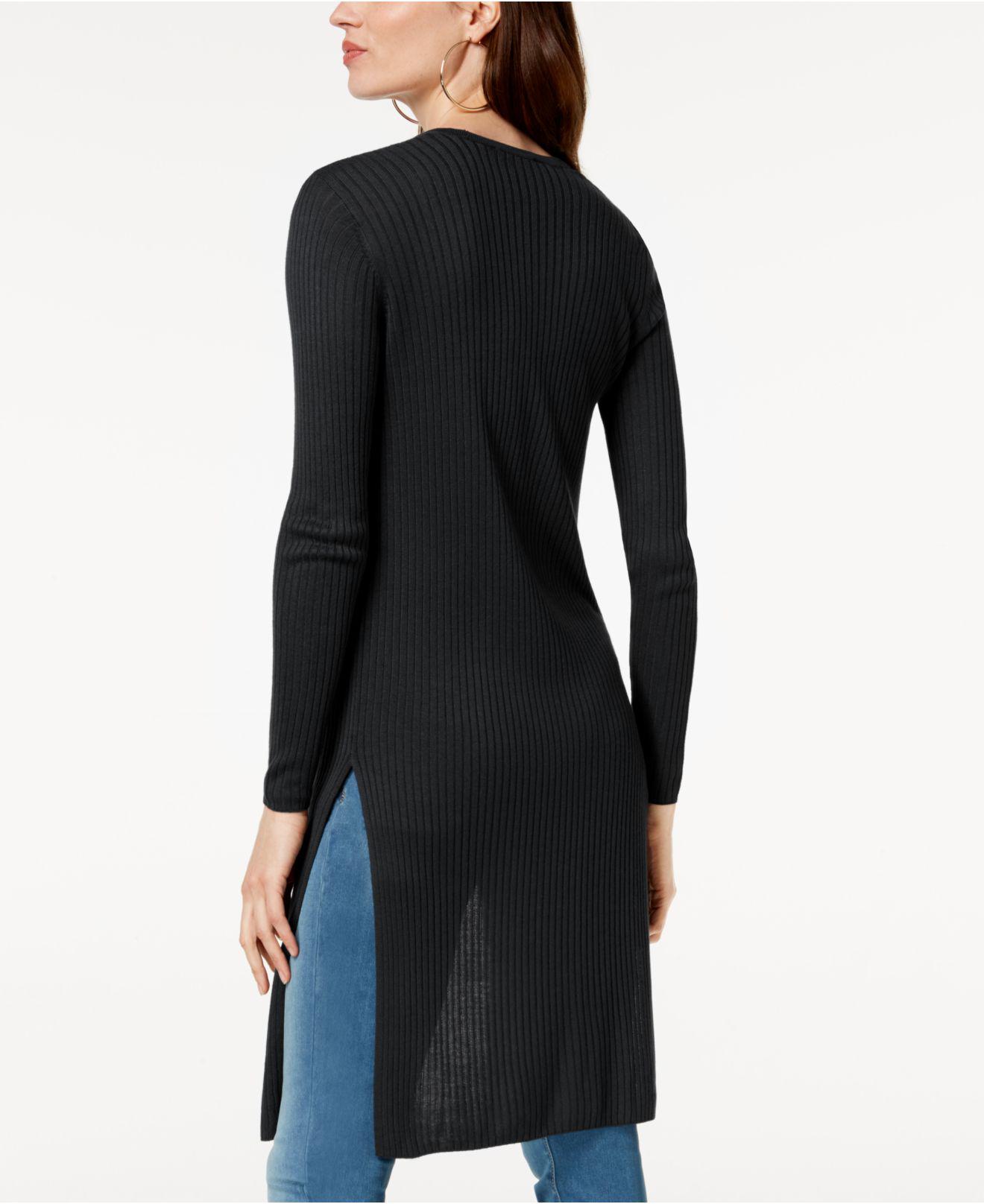 ribbed duster cardigan