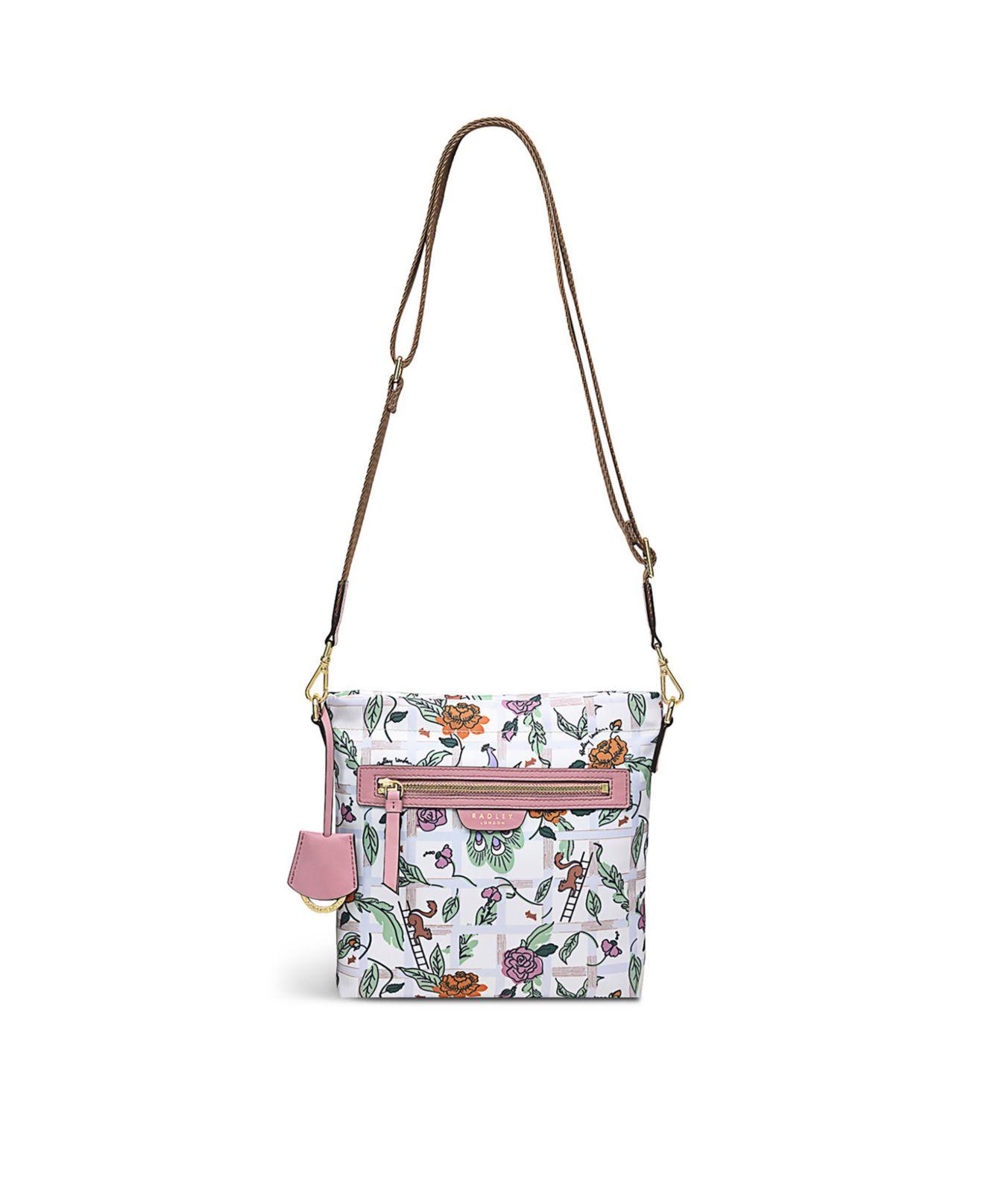 Radley Finsbury Park Regents Rose Small Zip Top Crossbody Bag in White Lyst
