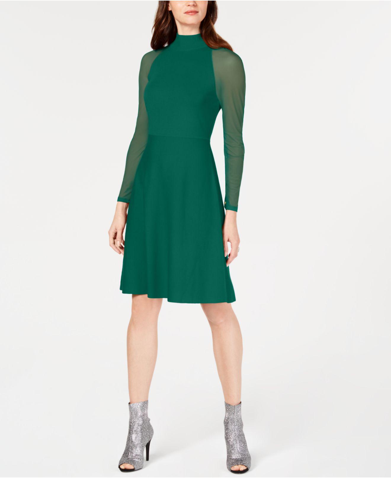 macys hunter green dress