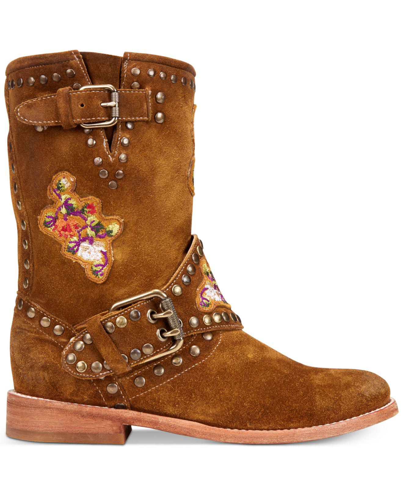 frye women's nat flower engineer boot