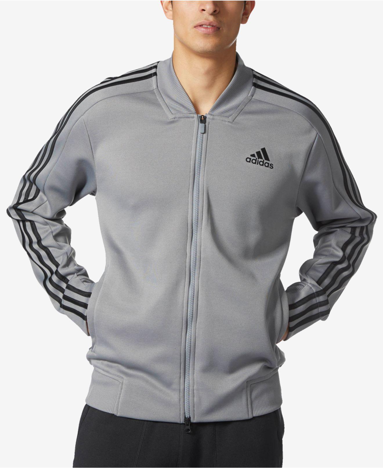 grey adidas jacket mens